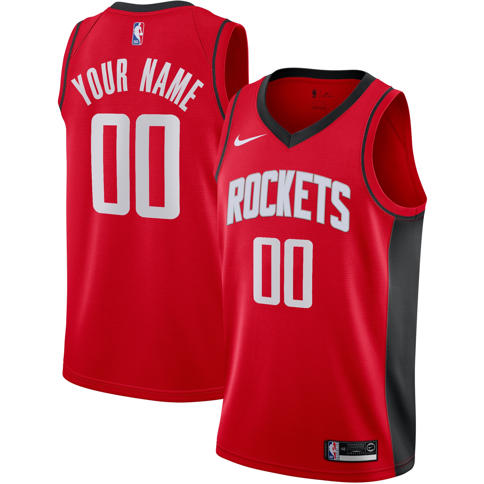 Gohipanda - Houston Rockets Custom Swingman Jersey Icon Edition Red