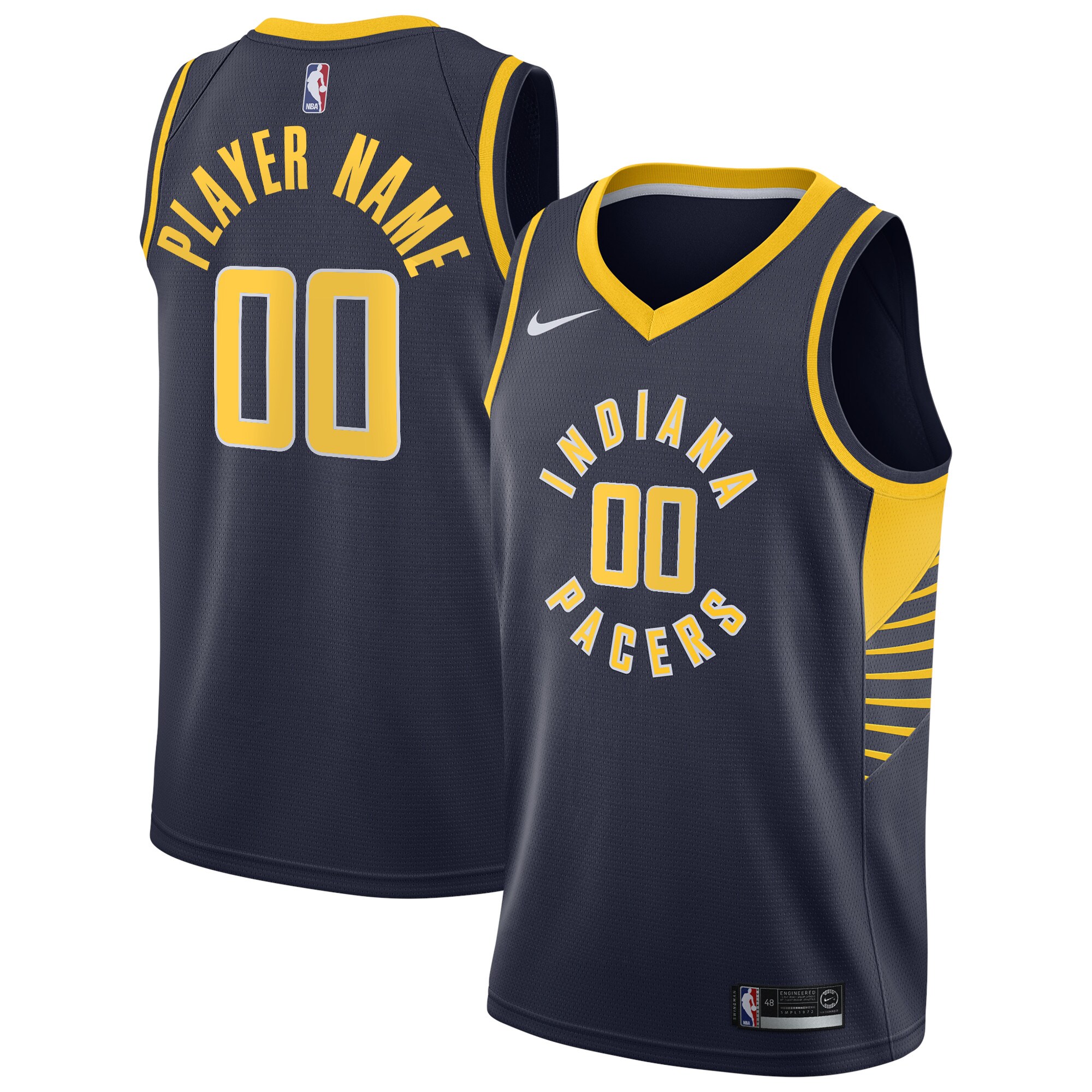 Gohipanda - Indiana Pacers Swingman Custom Jersey Navy - Icon Edition