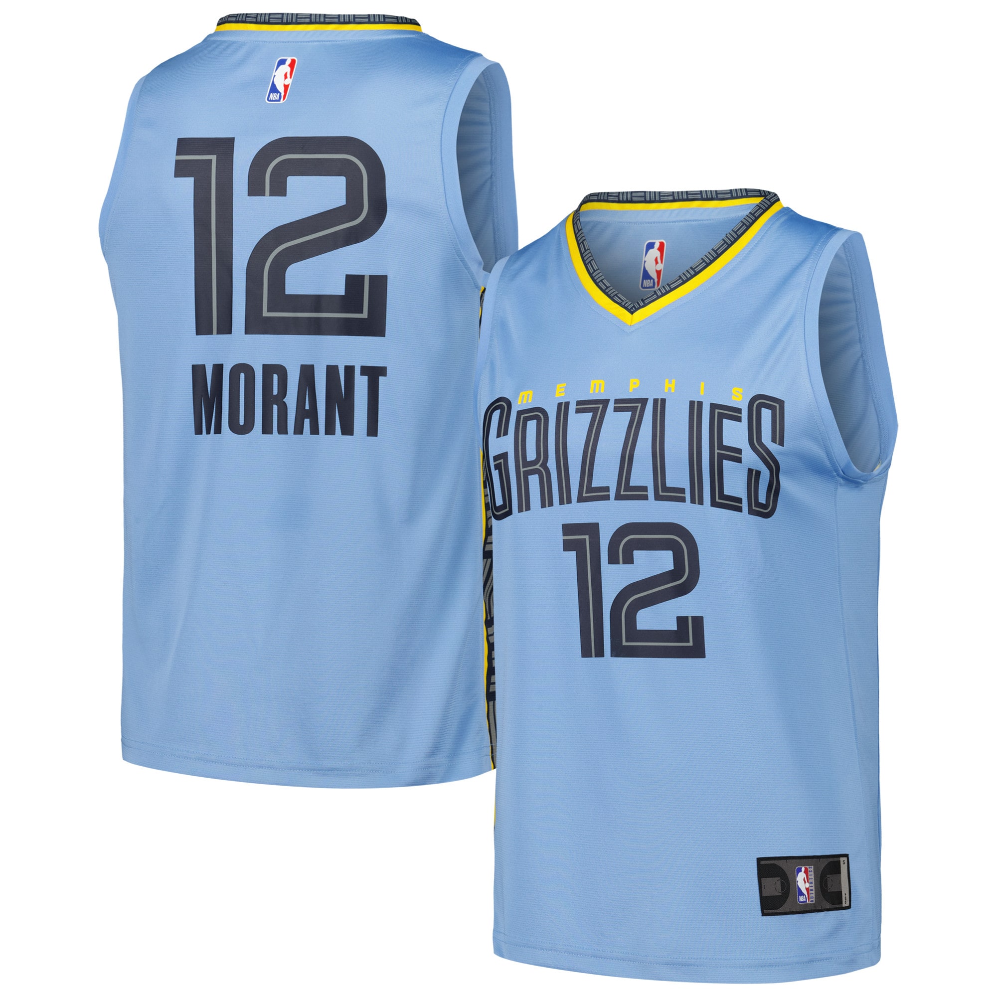Gohipanda - Ja Morant Memphis Grizzlies Fanatics Fast Break Player Jersey - Statement Edition - Light Blue