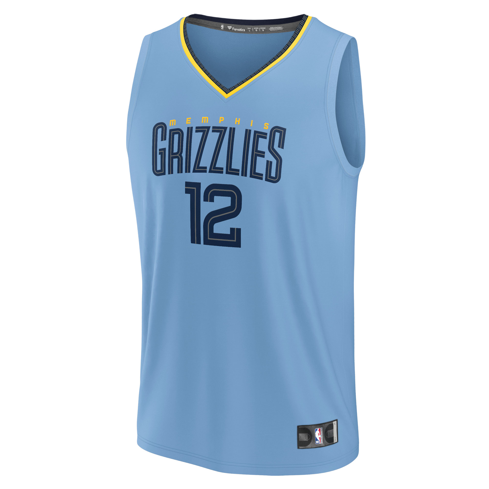 Gohipanda - Ja Morant Memphis Grizzlies Fanatics Fast Break Player Jersey - Statement Edition - Light Blue - Image 3