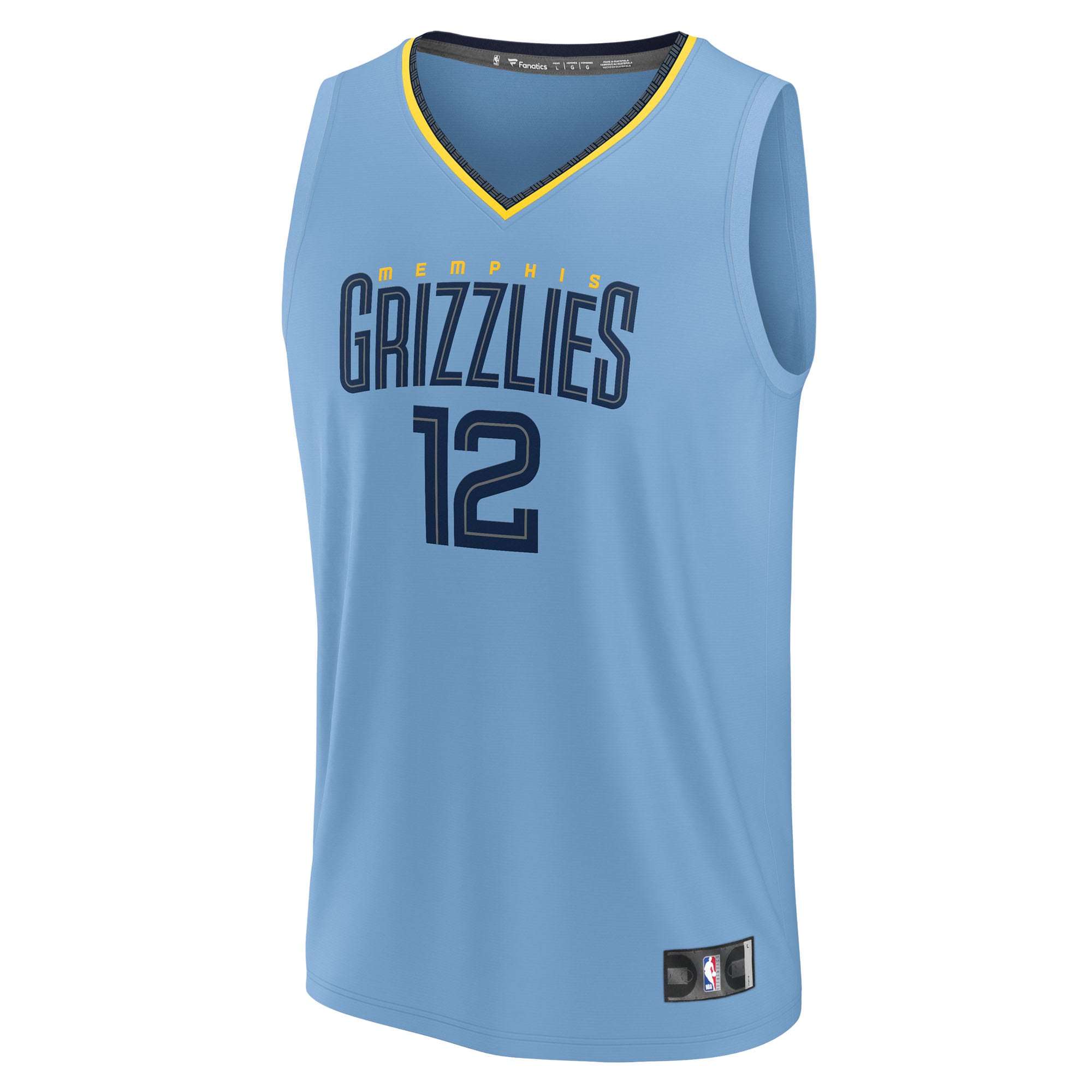 Gohipanda - Ja Morant Memphis Grizzlies Fanatics Fast Break Player Jersey - Statement Edition - Light Blue - Image 3