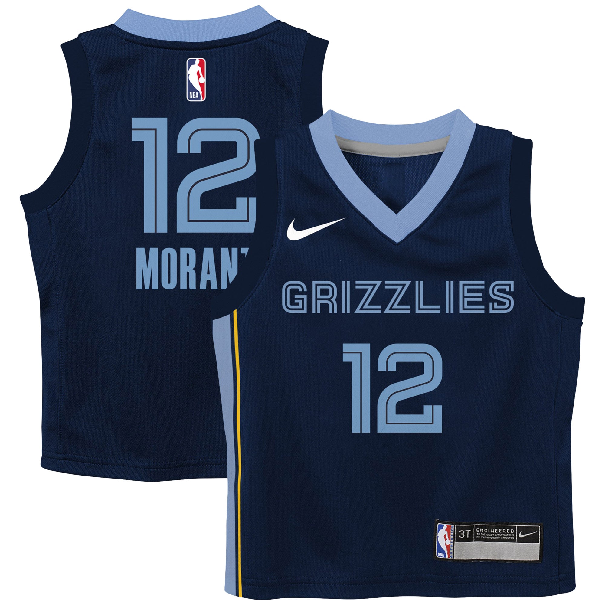 Gohipanda - Ja Morant Memphis Grizzlies Toddler Swingman Player Jersey Icon Edition Navy