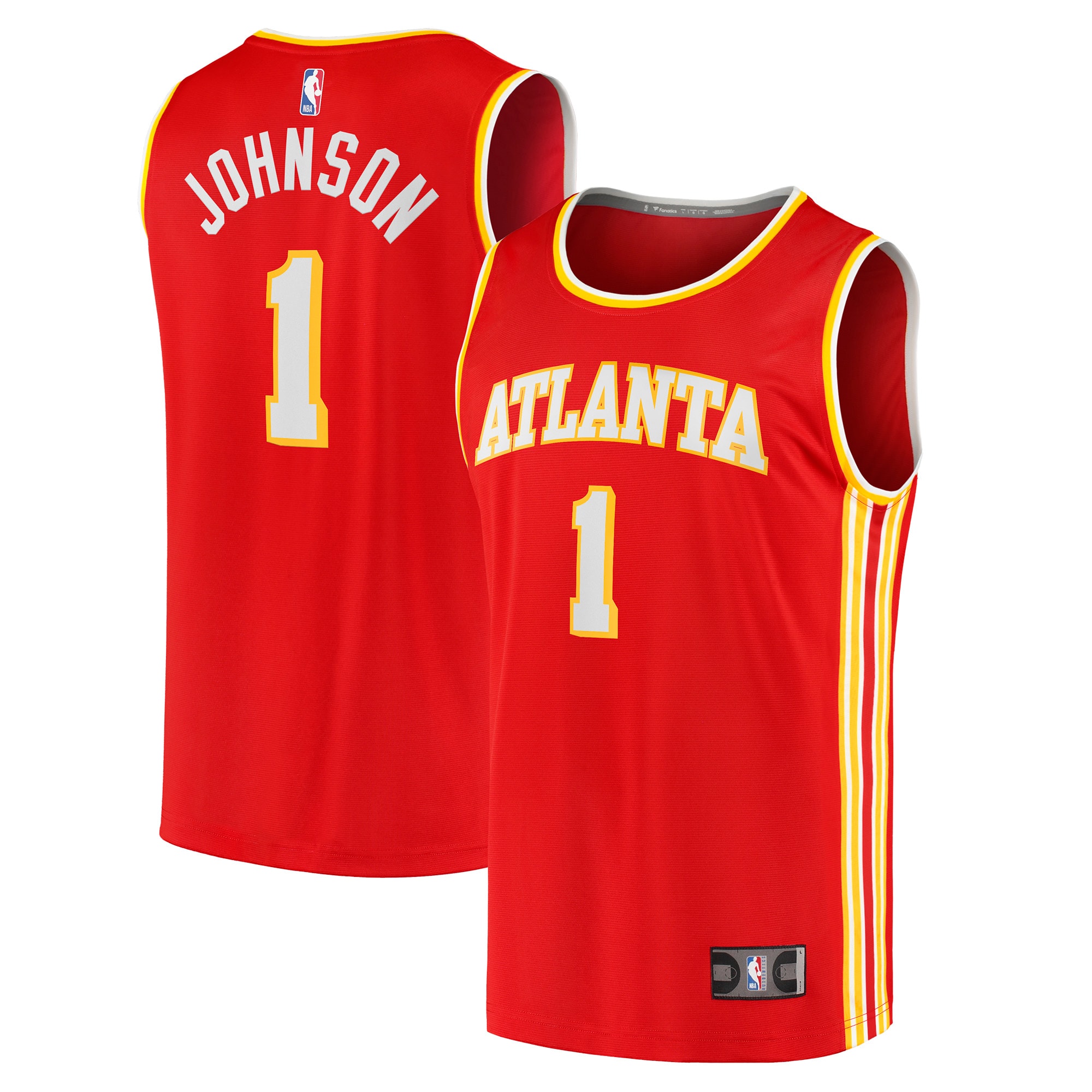 Gohipanda - Jalen Johnson Atlanta Hawks Fanatics Fast Break Icon Edition Red Jersey