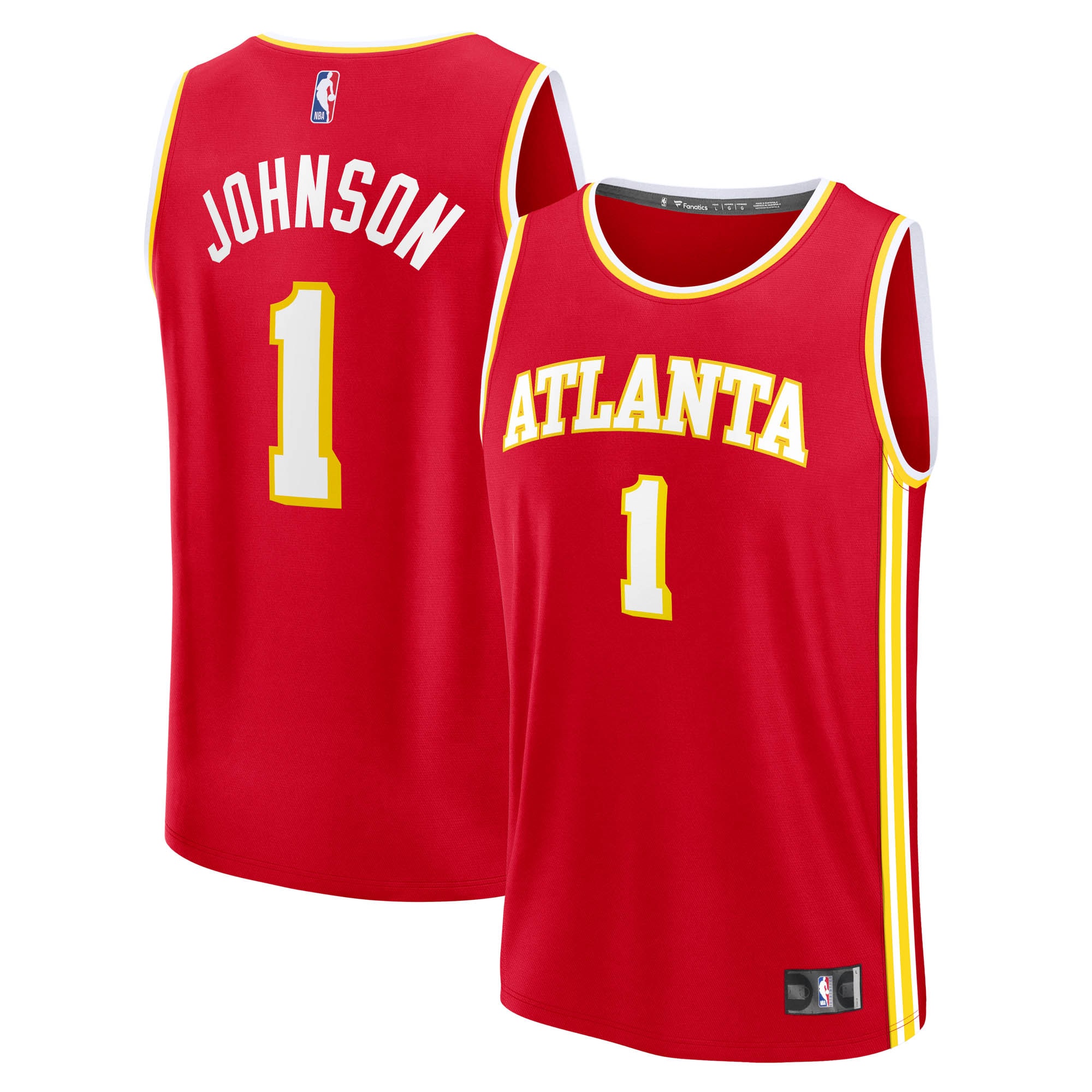 Gohipanda - Jalen Johnson Atlanta Hawks Fanatics Fast Break Jersey Icon Edition Red