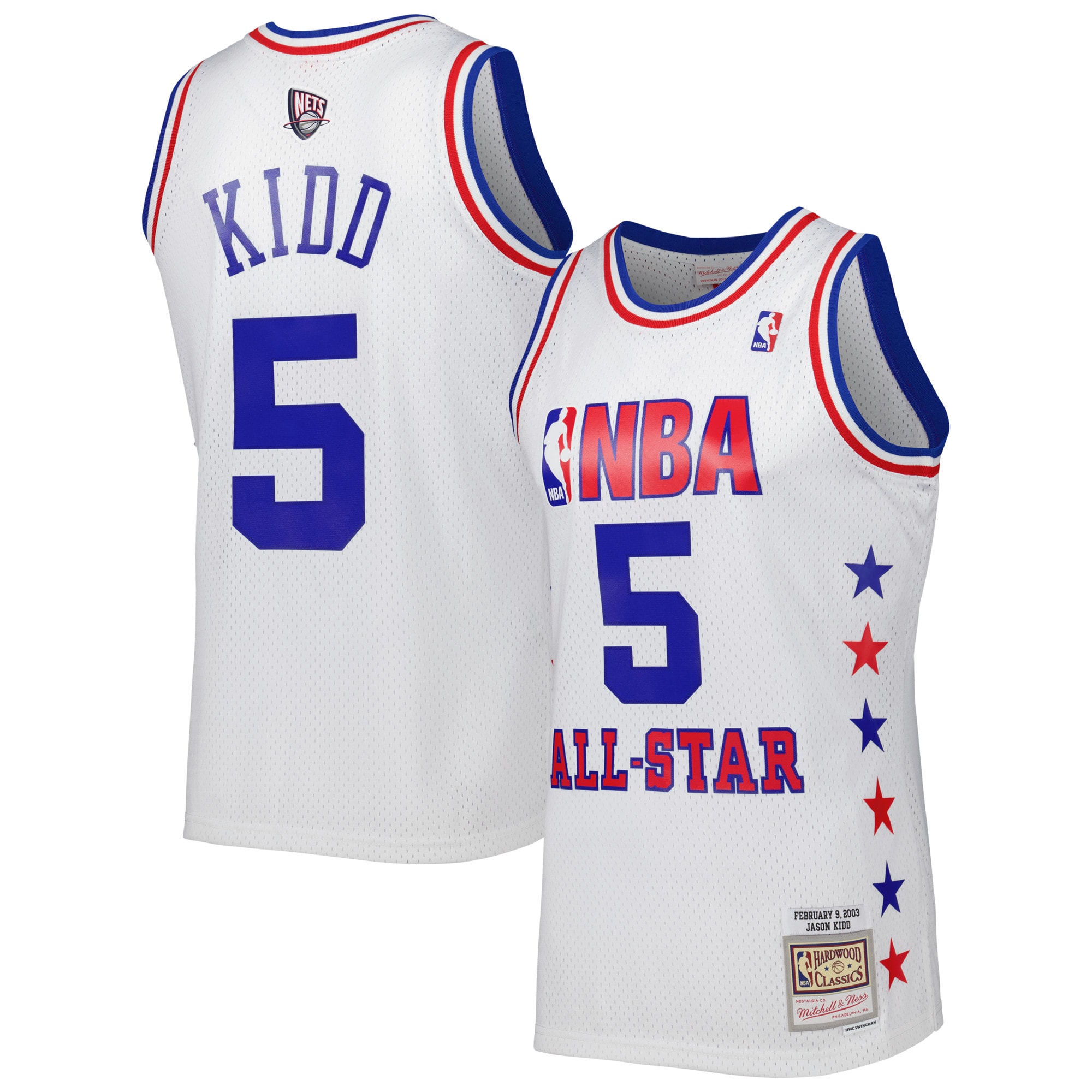 Gohipanda - Jason Kidd Eastern Conference 2003 All Star Game Swingman Jersey - White