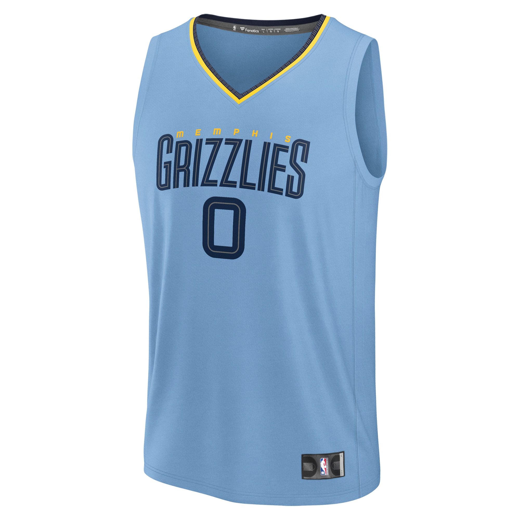 Gohipanda - Jaylen Wells Memphis Grizzlies Fanatics Fast Break Player Jersey - Statement Edition - Light Blue - Image 3