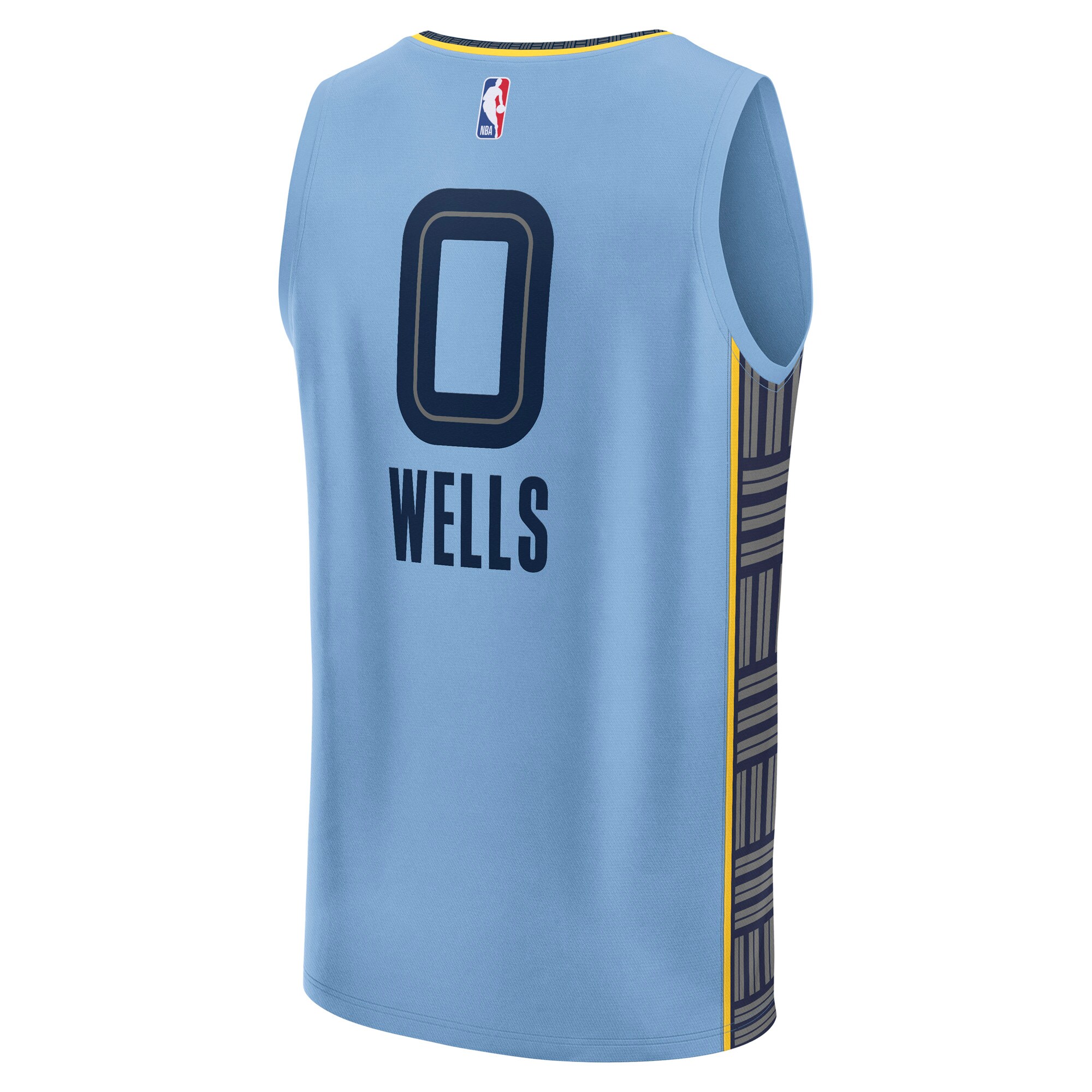 Gohipanda - Jaylen Wells Memphis Grizzlies Fanatics Fast Break Player Jersey - Statement Edition - Light Blue - Image 4