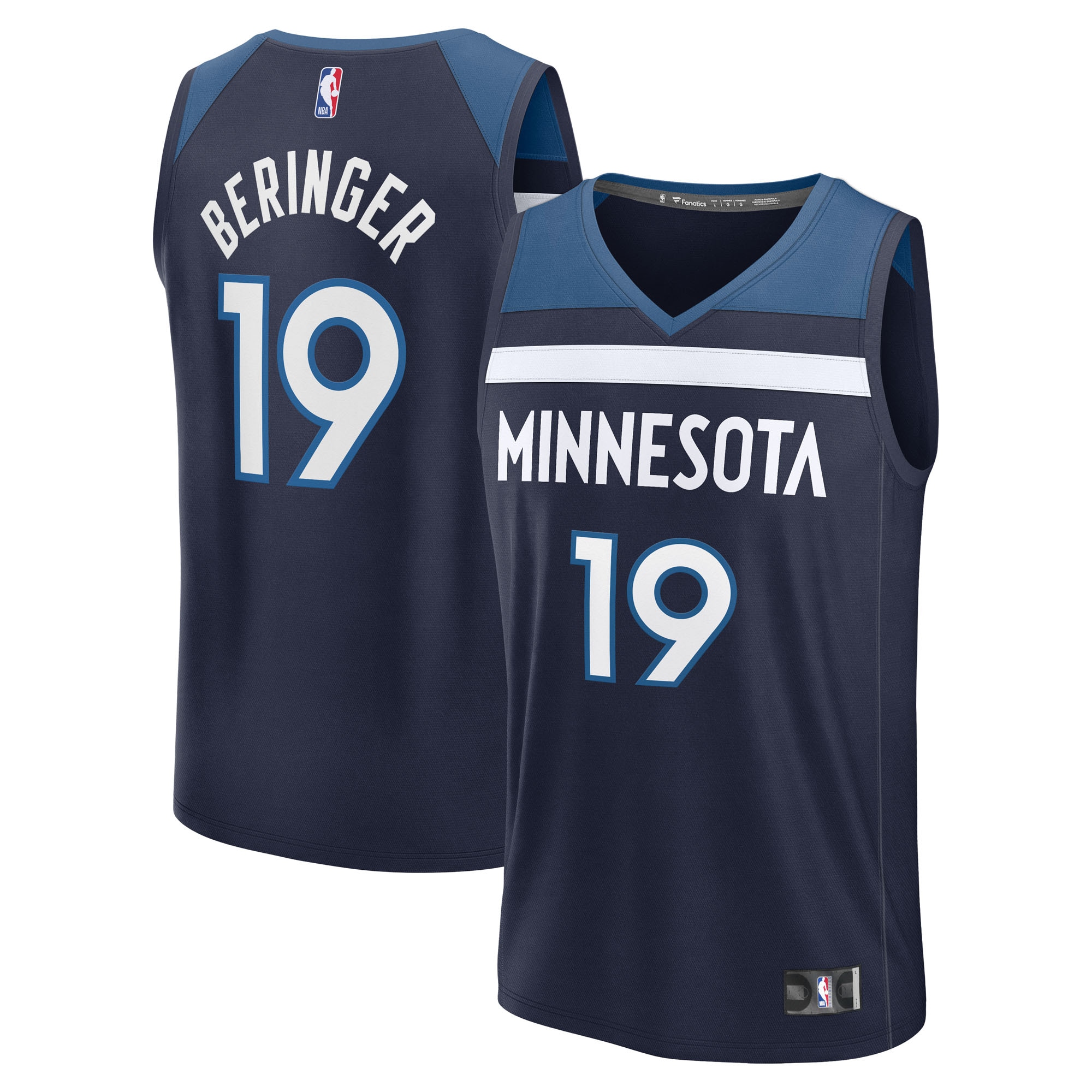 Gohipanda - Joan Beringer Minnesota Timberwolves Fanatics 2025 Draft First Round Pick Fast Break Jersey Icon Edition Navy