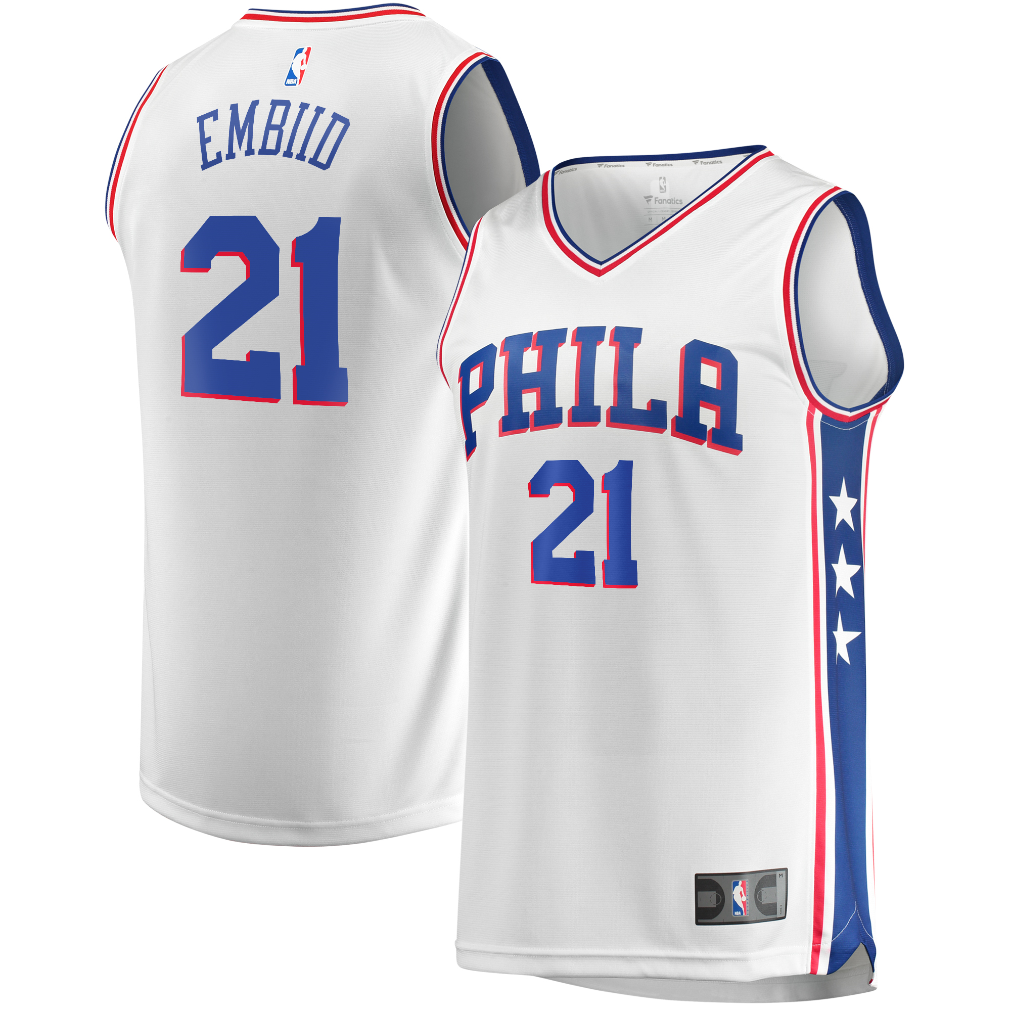 Gohipanda - Joel Embiid Philadelphia 76ers Fanatics Association Edition NBA Jersey