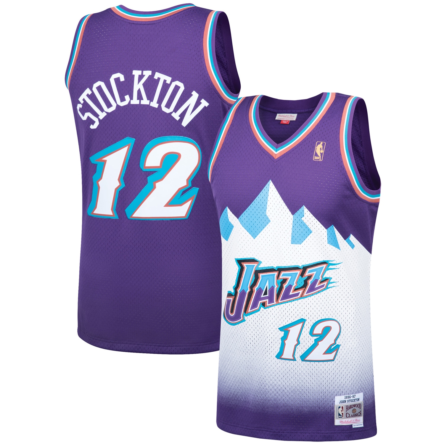 Gohipanda - John Stockton Utah Jazz Hardwood Classics Swingman Jersey - Purple - Image 2
