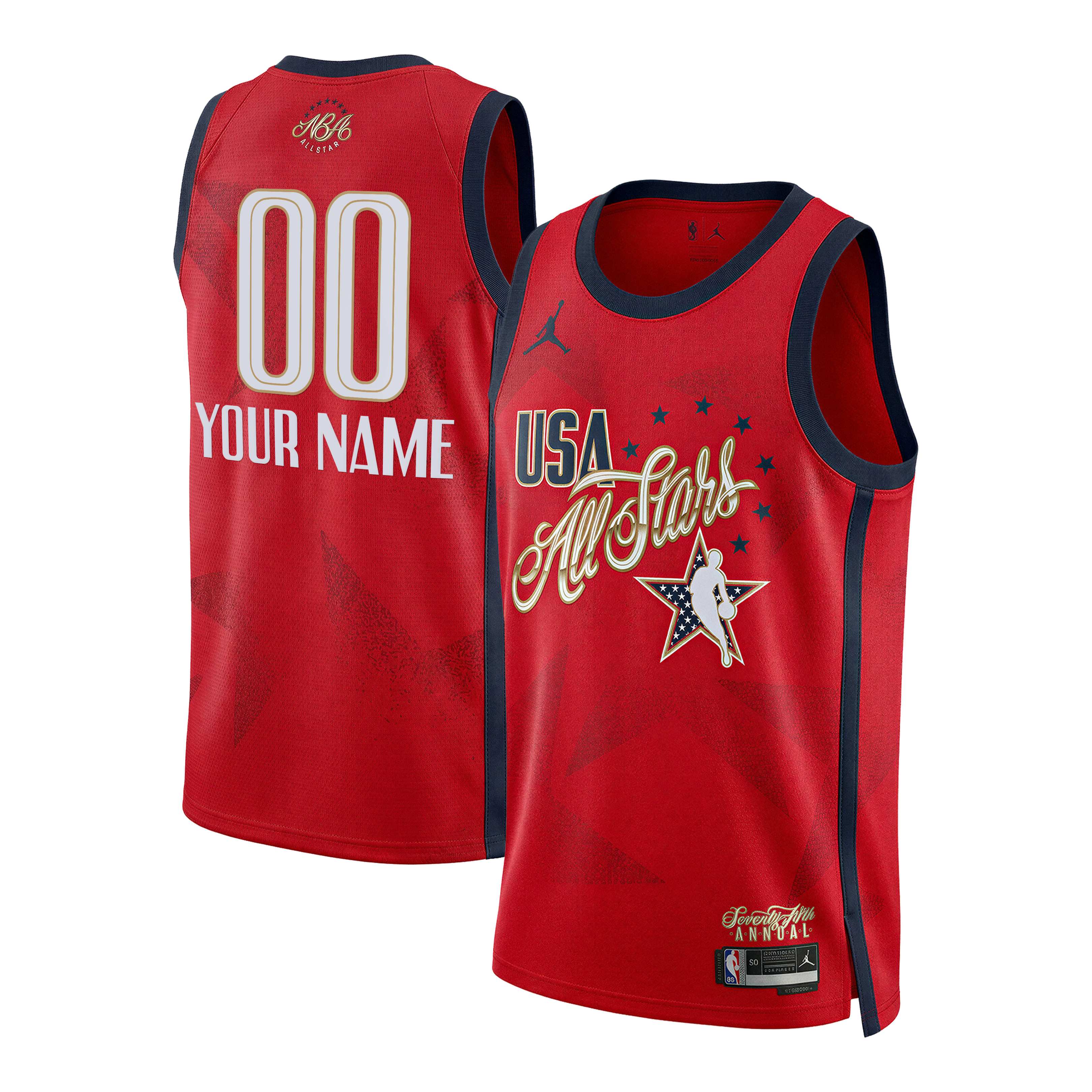Gohipanda - Jordan Brand Unisex 2026 All-Star Game Swingman Custom Jersey - Red