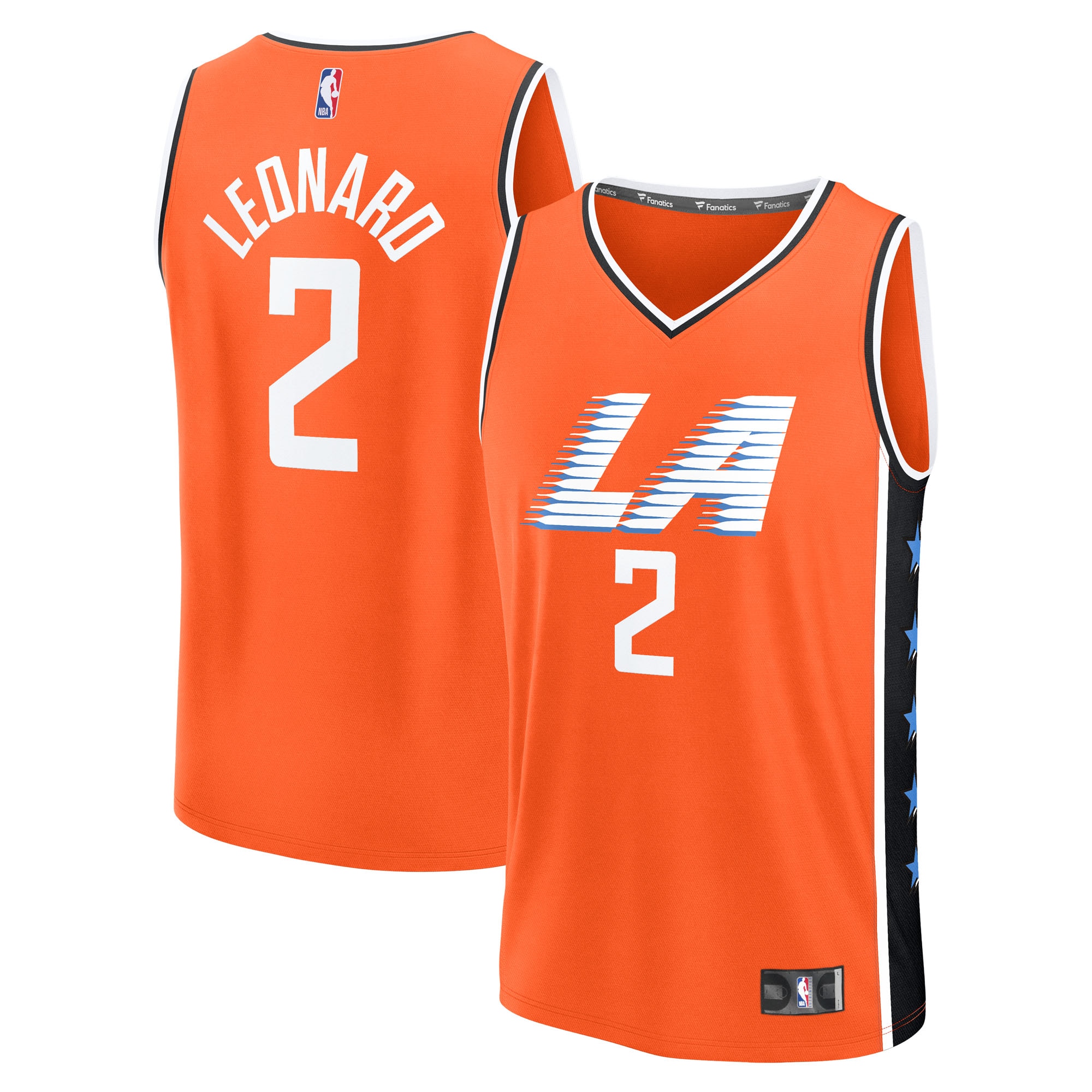 Gohipanda - Kawhi Leonard LA Clippers Fanatics 2025/26 City Edition Fast Break Jersey - Orange