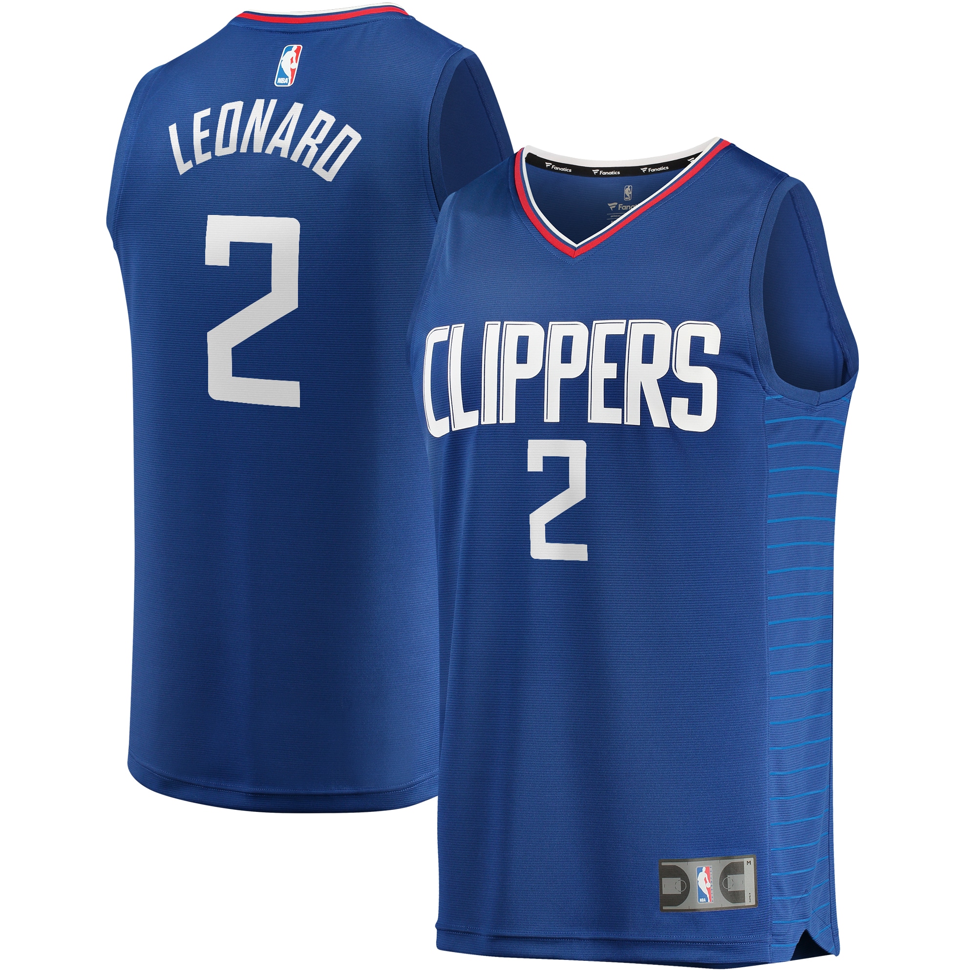 Gohipanda - Kawhi Leonard LA Clippers Fanatics Fast Break Player Jersey Icon Edition Royal