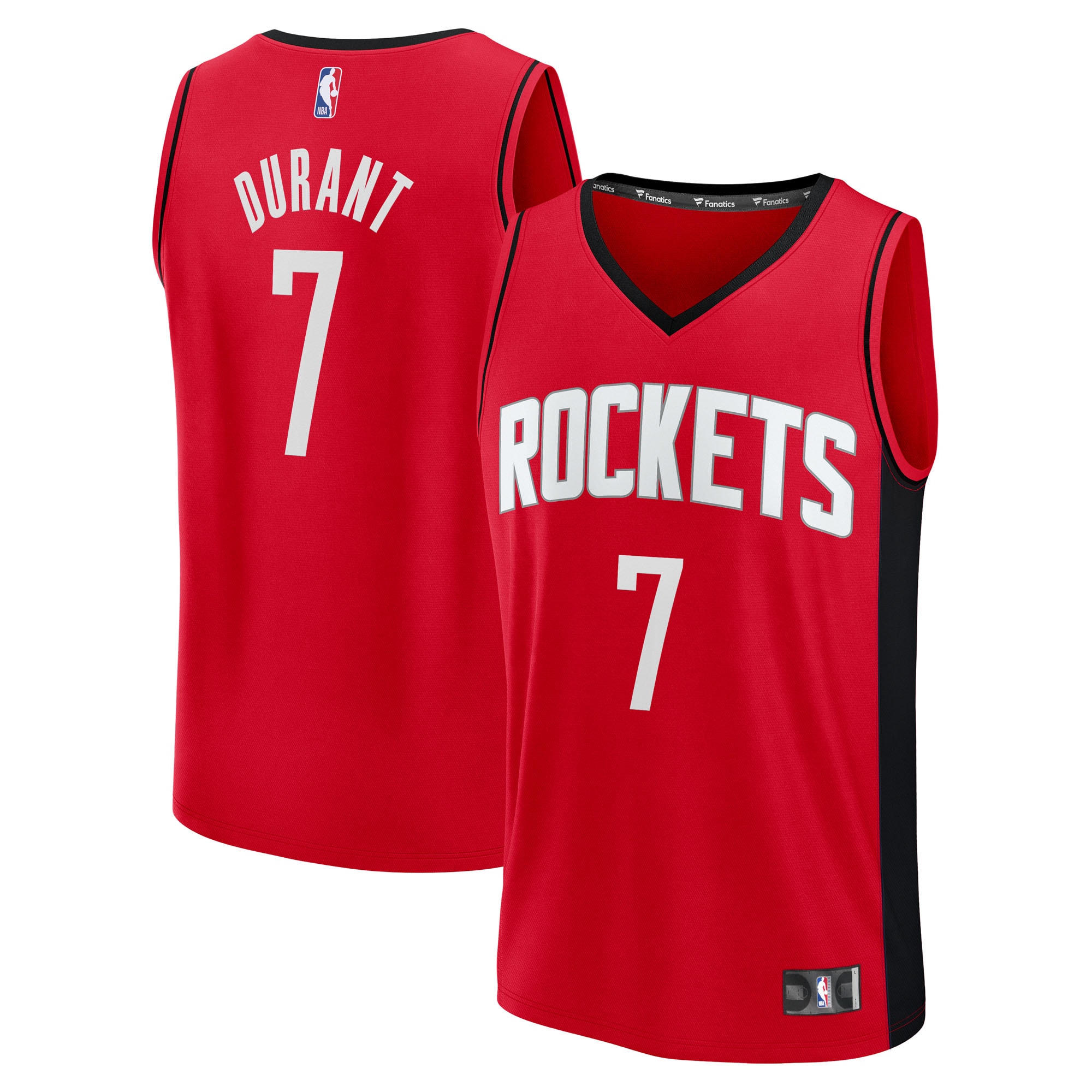 Gohipanda - Kevin Durant Houston Rockets Fanatics Fast Break Player Jersey Icon Edition Red