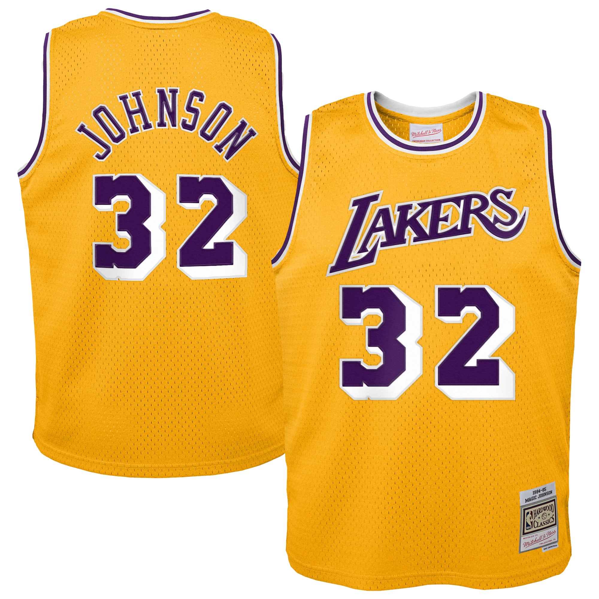 Gohipanda - Magic Johnson Los Angeles Lakers Toddler 1984/85 Swingman Jersey - Gold
