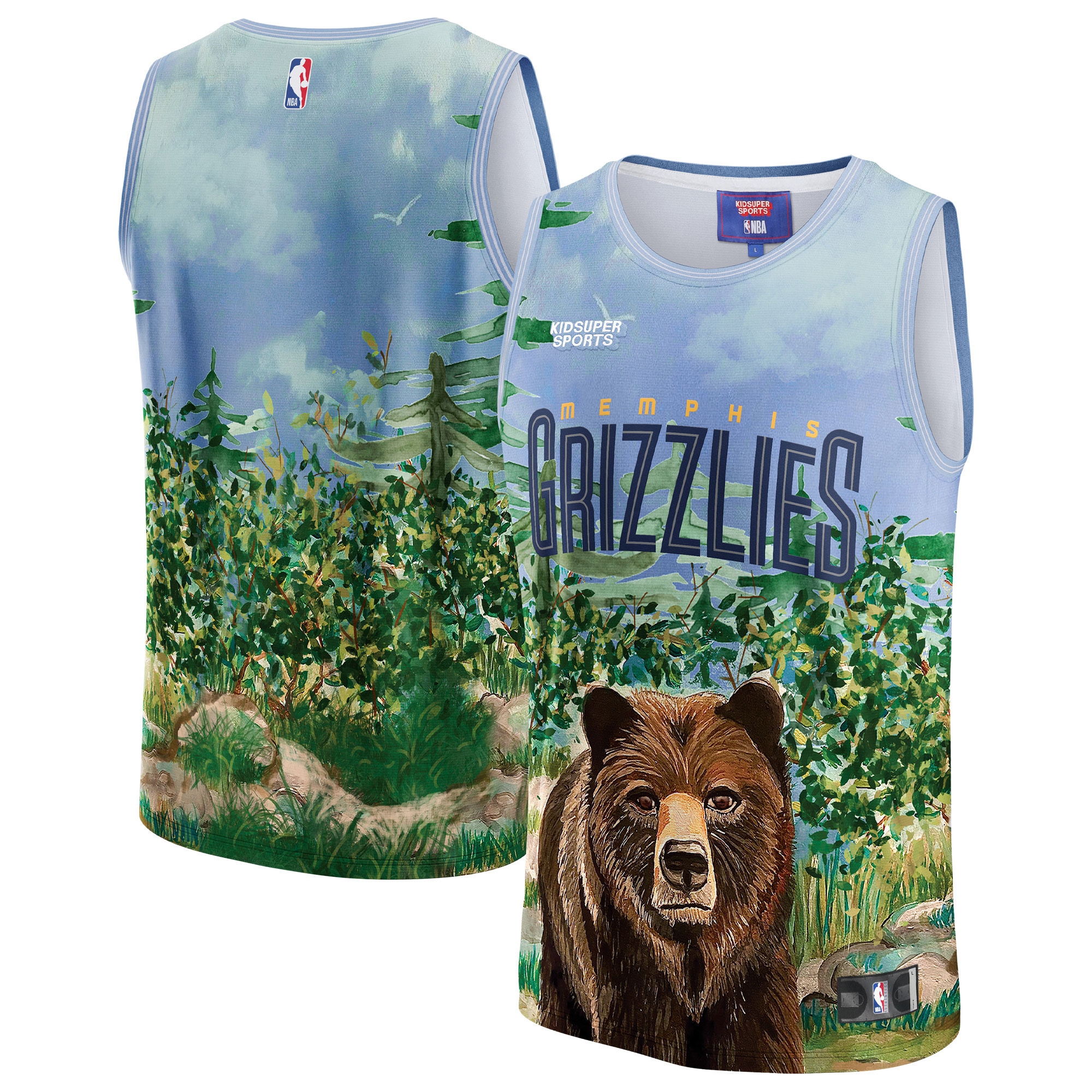 Gohipanda - Memphis Grizzlies KidSuper Studios Fanatics Unisex Hometown Jersey Teal