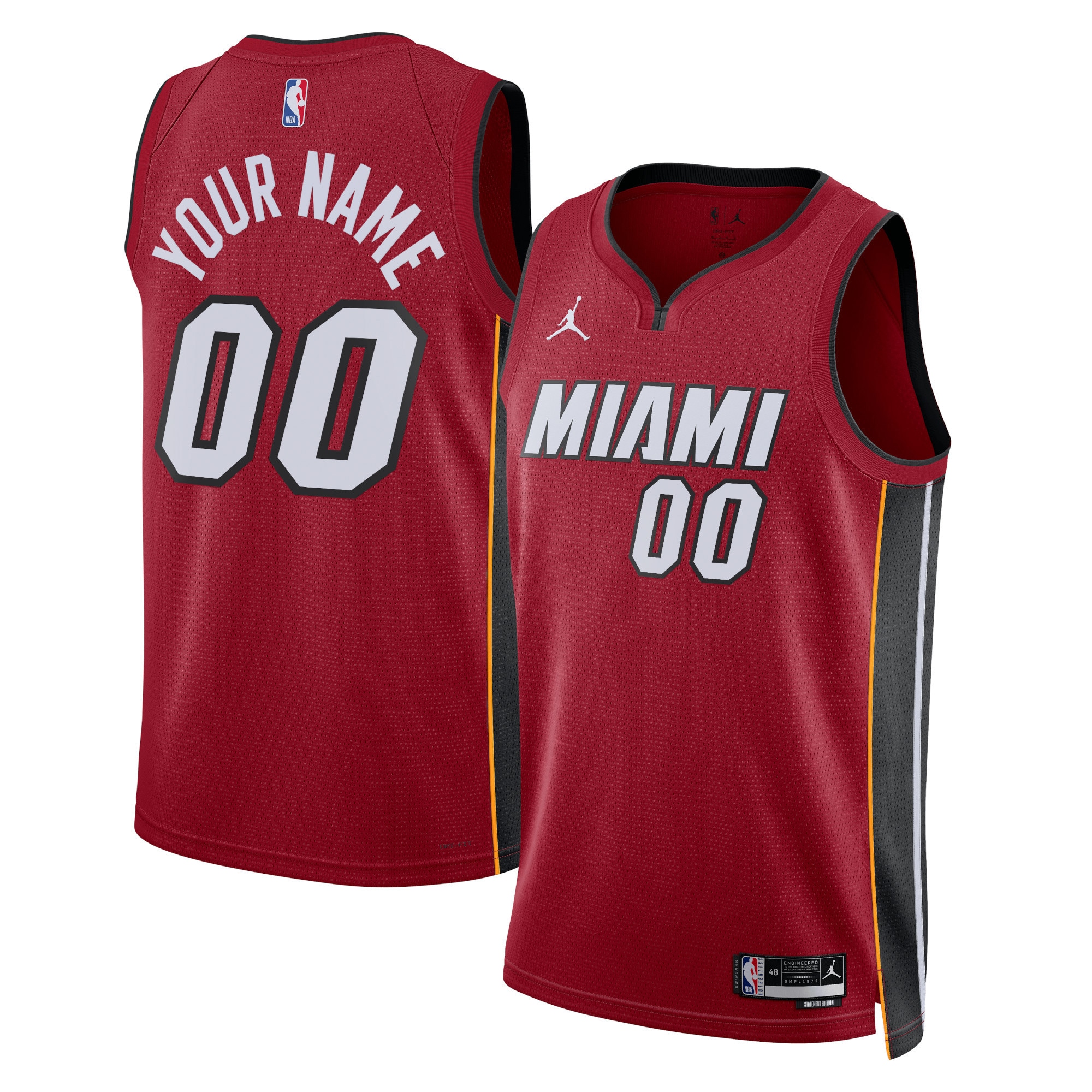 Gohipanda - Miami Heat Jordan Brand Unisex 2022/23 Swingman Custom Jersey - Statement Edition - Red