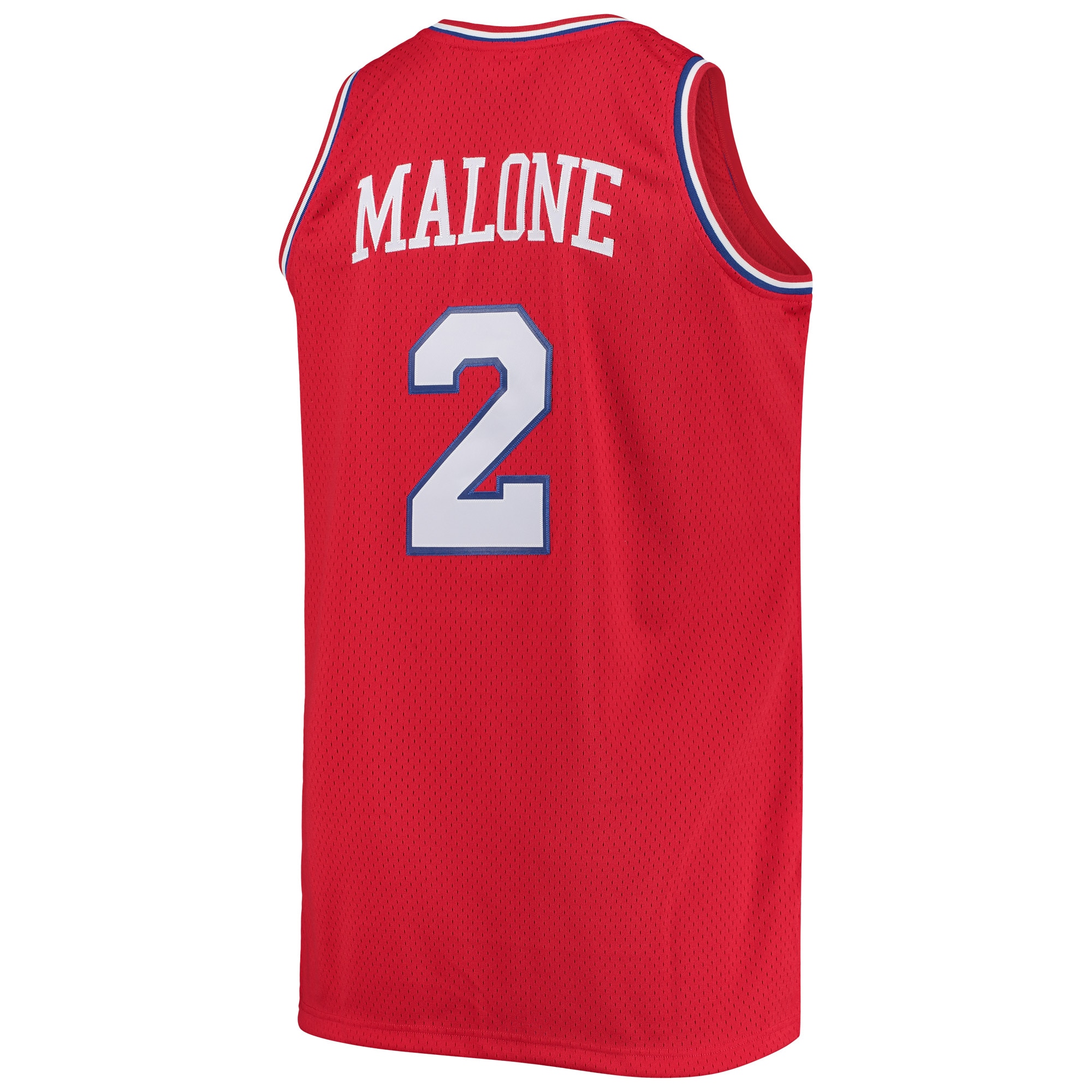 Gohipanda - Moses Malone Philadelphia 76ers 1982/83 Big & Tall Hardwood Classics Swingman Jersey - Red - Image 4