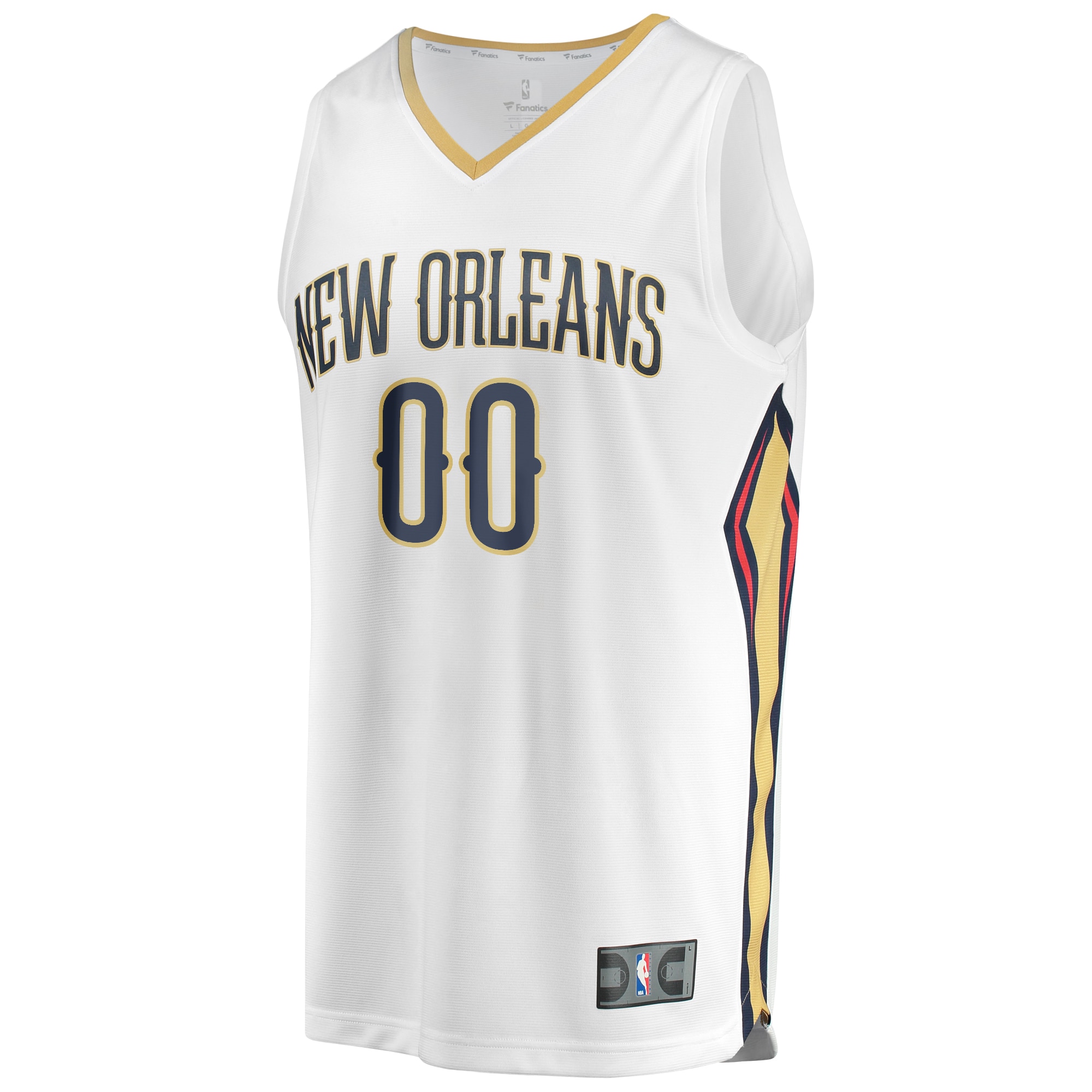 Gohipanda - New Orleans Pelicans Fanatics Unisex Custom Fast Break Jersey - Association Edition - White - Image 3