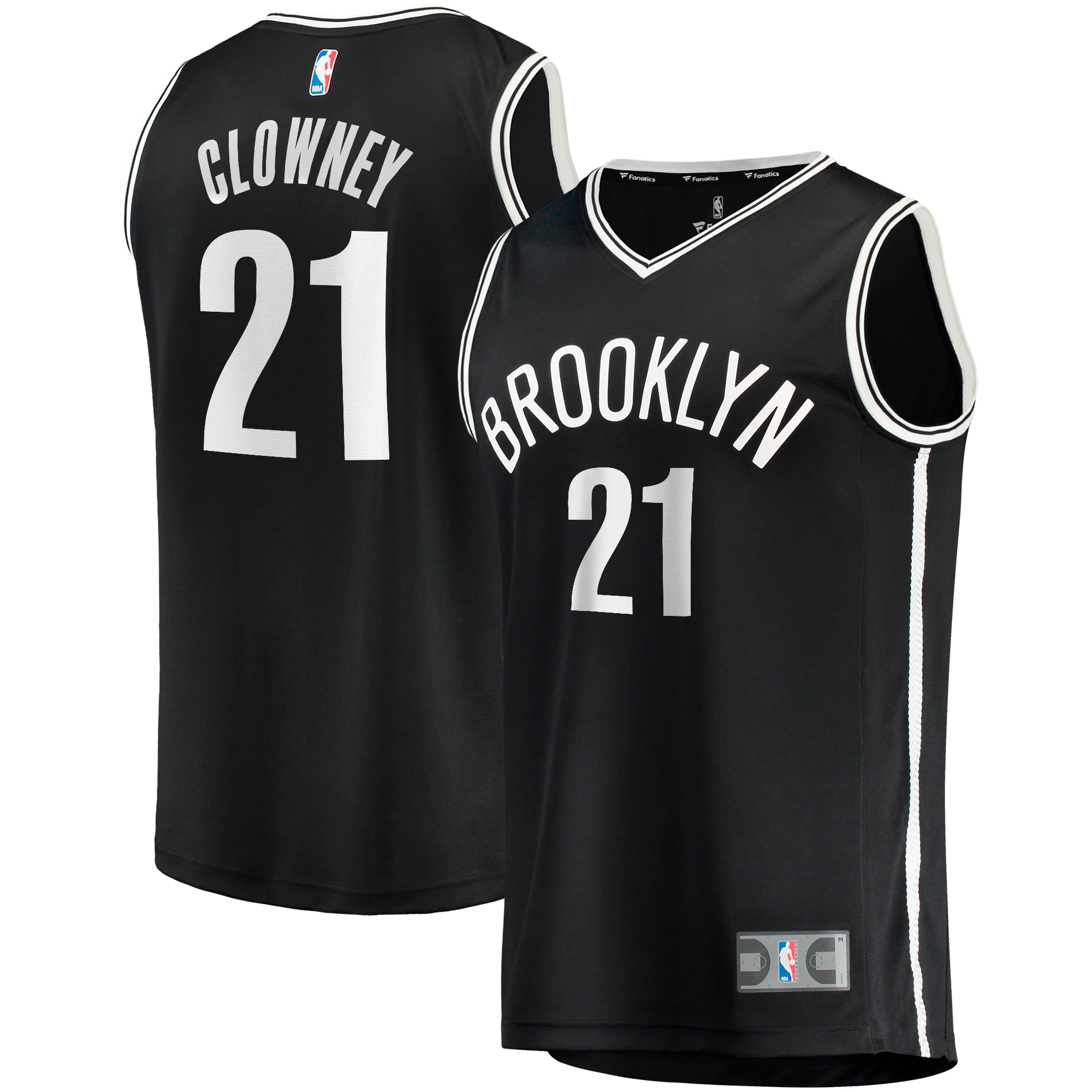 Gohipanda - Noah Clowney Brooklyn Nets Fanatics Fast Break Jersey - Icon Edition - Black