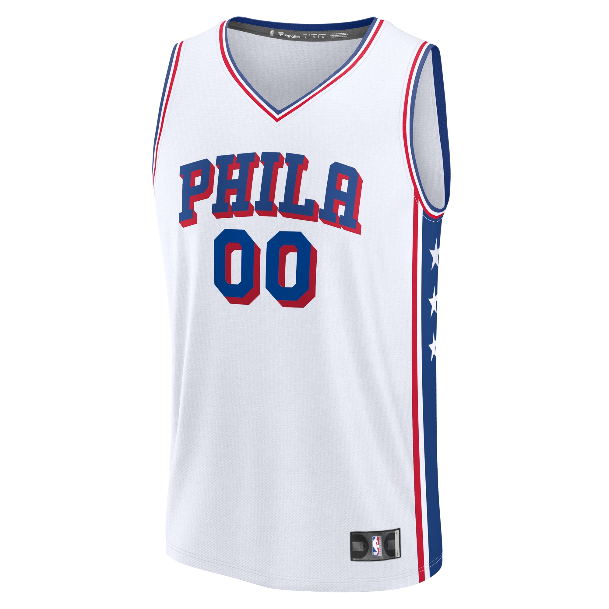 Gohipanda - Philadelphia 76ers Fanatics Fast Break Custom Jersey - Association Edition - Image 3