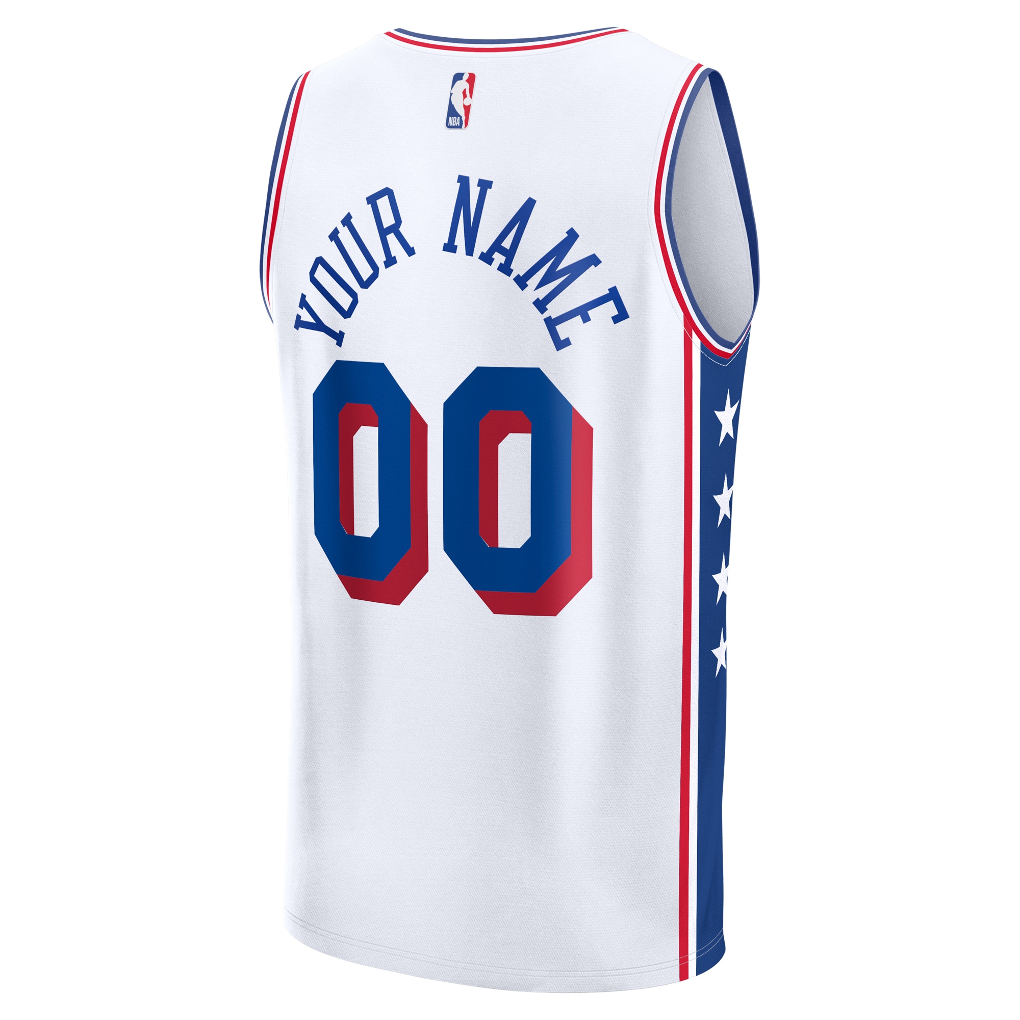 Gohipanda - Philadelphia 76ers Fanatics Fast Break Custom Jersey - Association Edition - Image 4