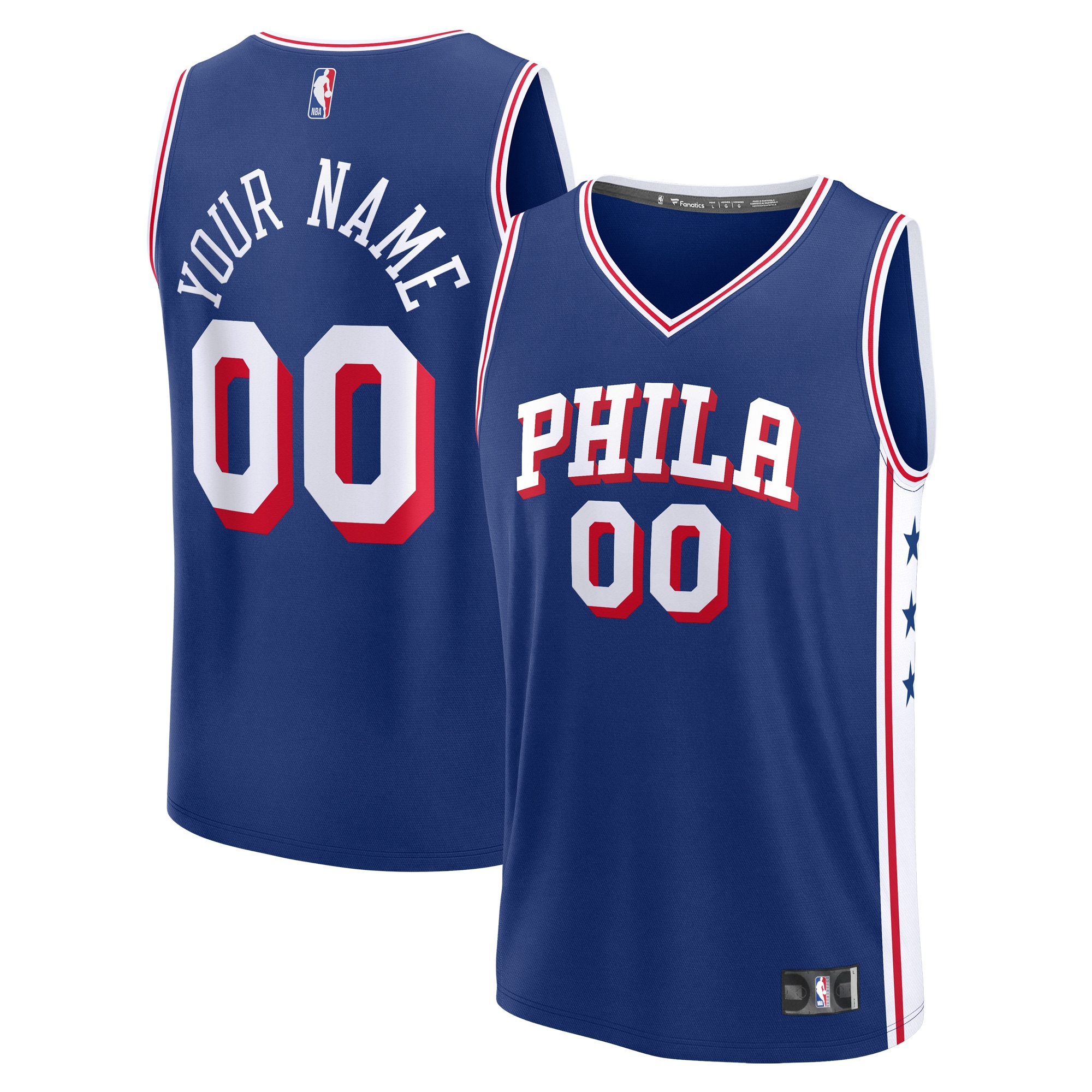 Gohipanda - Philadelphia 76ers Fanatics Fast Break Custom Jersey - Association Edition - Image 5