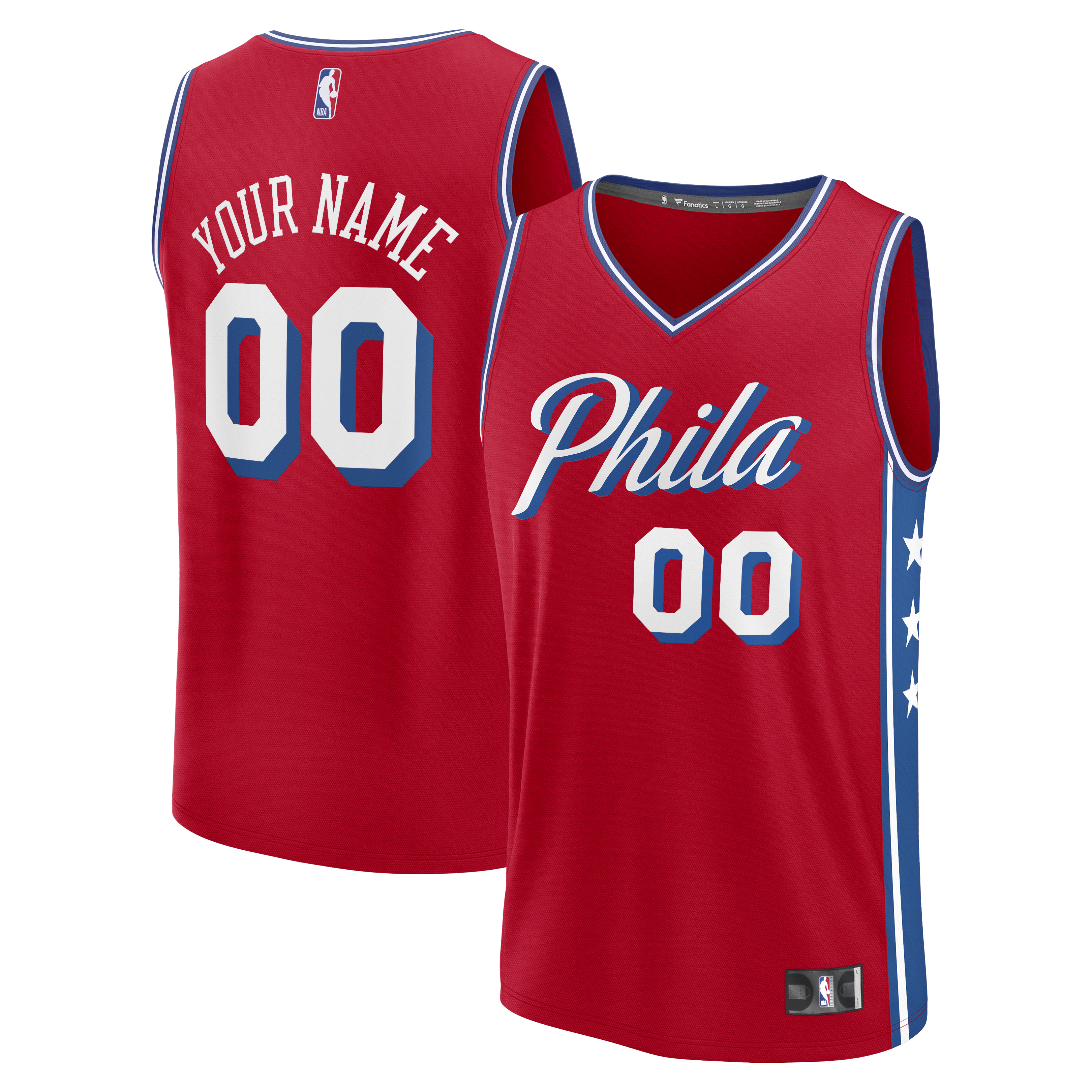 Gohipanda - Philadelphia 76ers Fanatics Fast Break Custom Jersey - Association Edition - Image 9
