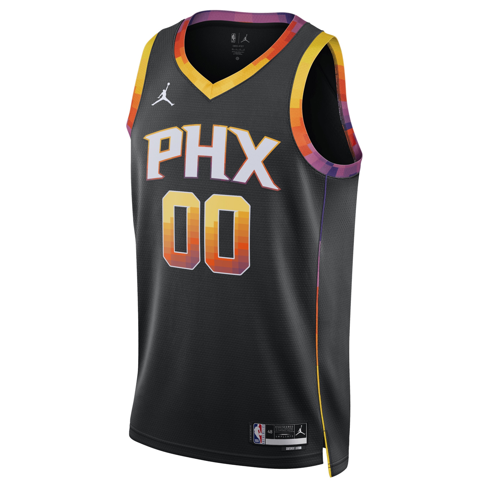 Gohipanda - Phoenix Suns Jordan Brand Unisex 2022/23 Swingman Custom Jersey - Statement Edition - Black - Image 3
