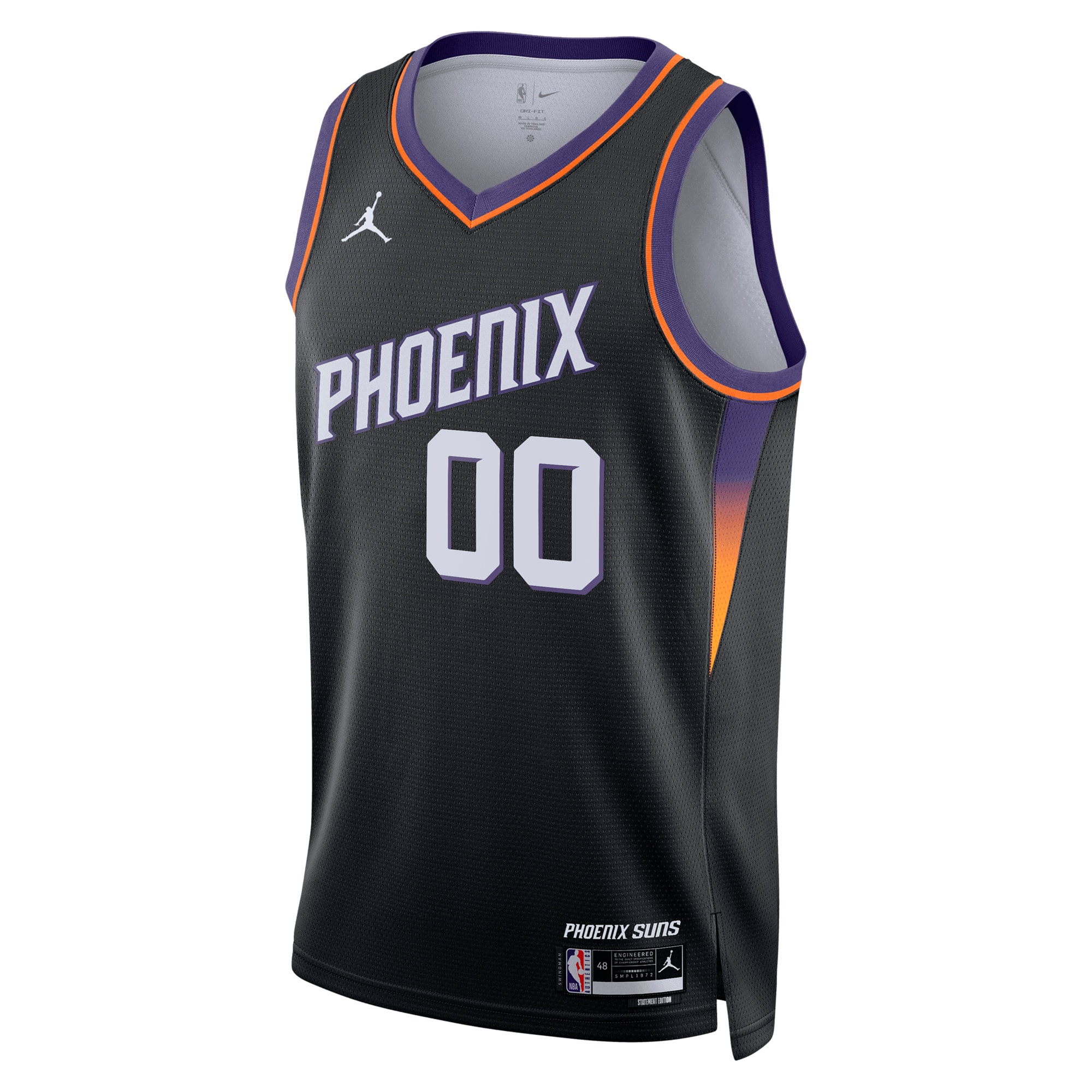 Gohipanda - Phoenix Suns Jordan Brand Unisex Swingman Custom Jersey - Statement Edition - Black - Image 3