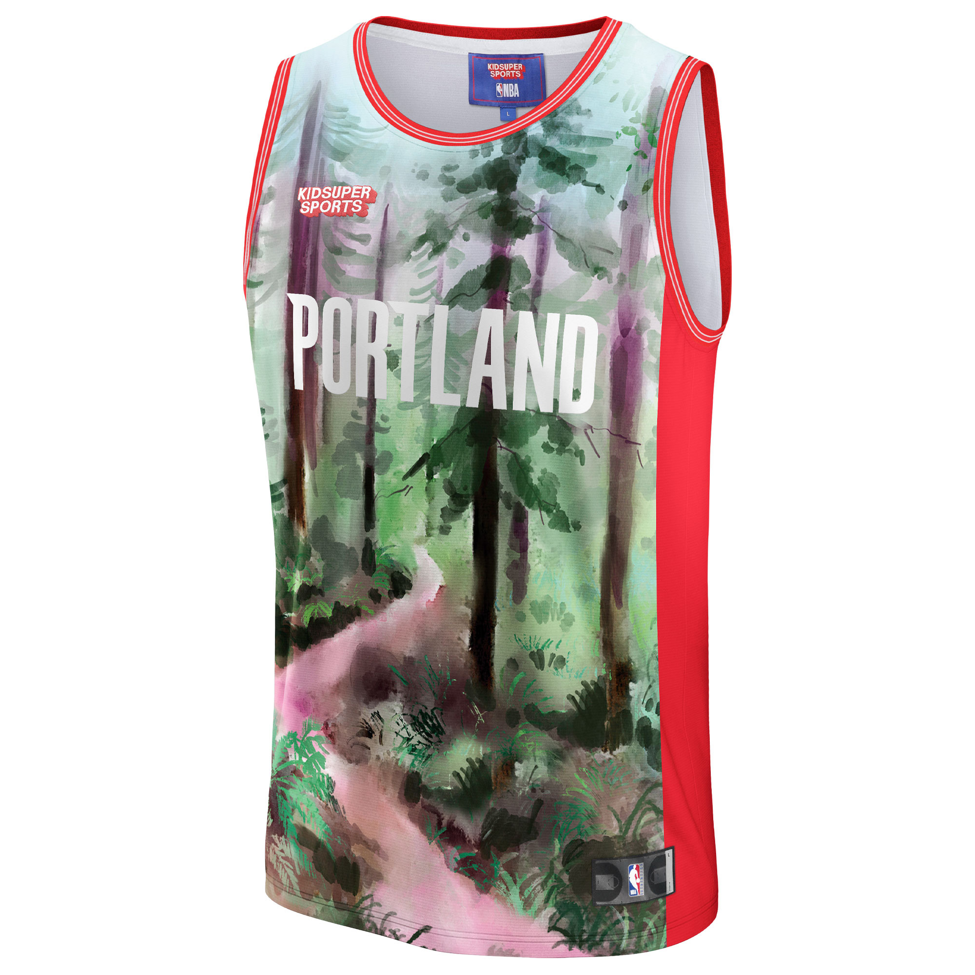 Gohipanda - Portland Trail Blazers KidSuper Studios by Fanatics Unisex Hometown Jersey Green - Image 3