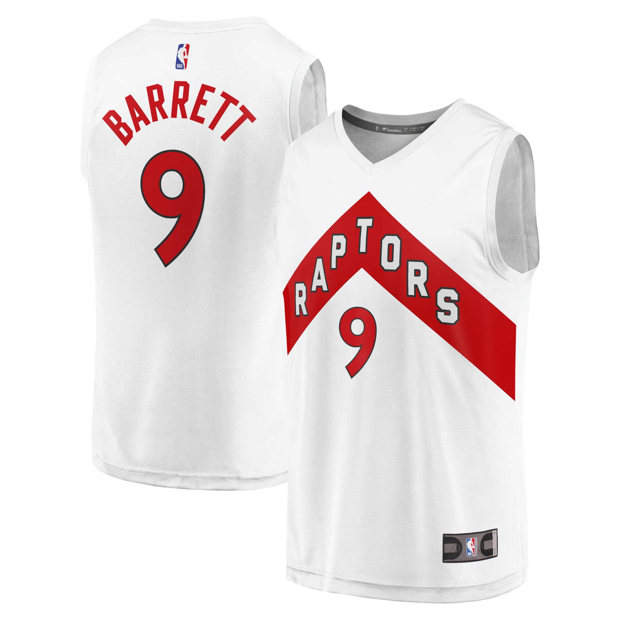 Gohipanda - RJ Barrett Toronto Raptors Fanatics Fast Break Player Jersey - Association Edition - White
