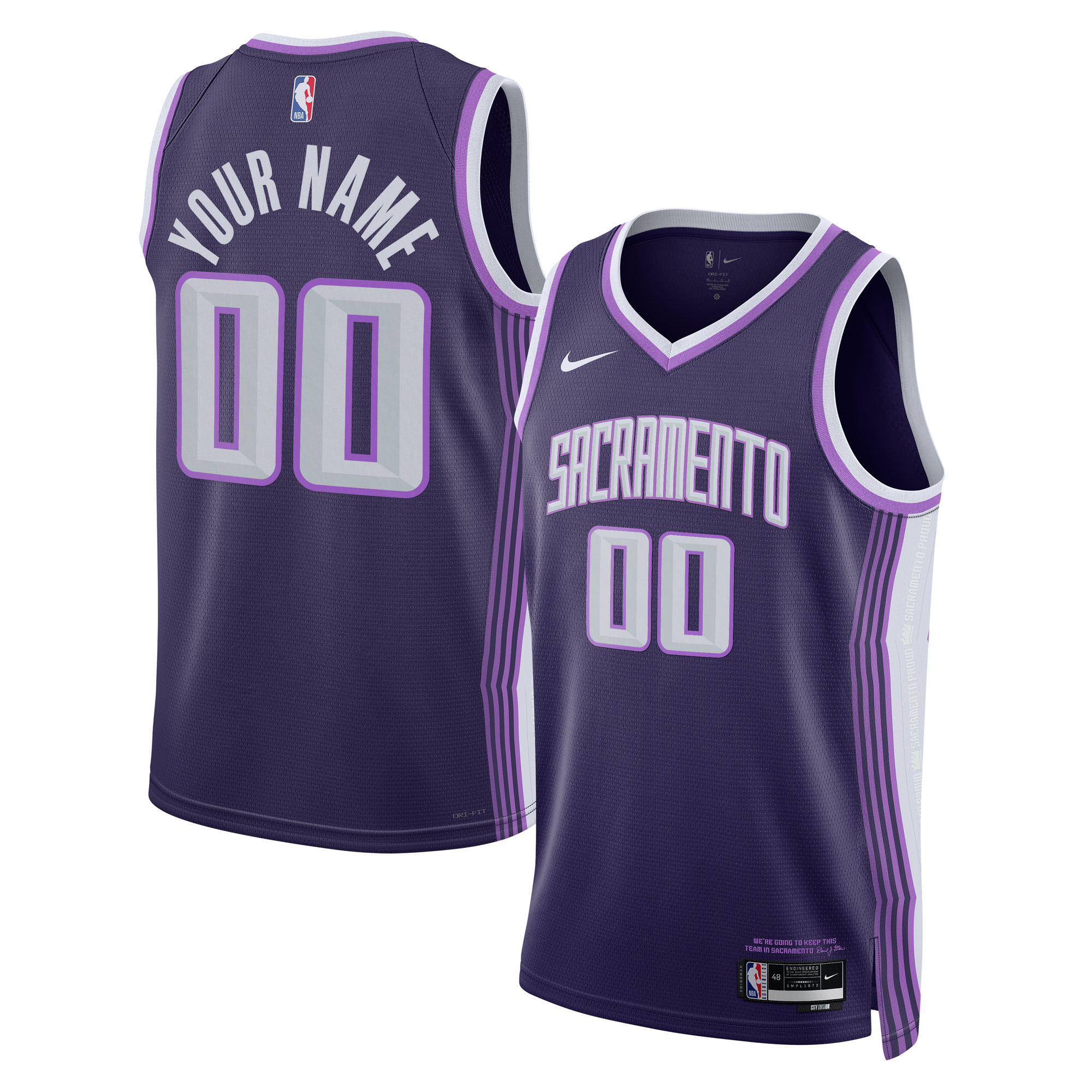 Gohipanda - Sacramento Kings Unisex 2025/26 City Edition Swingman Custom Jersey - Purple - Image 2