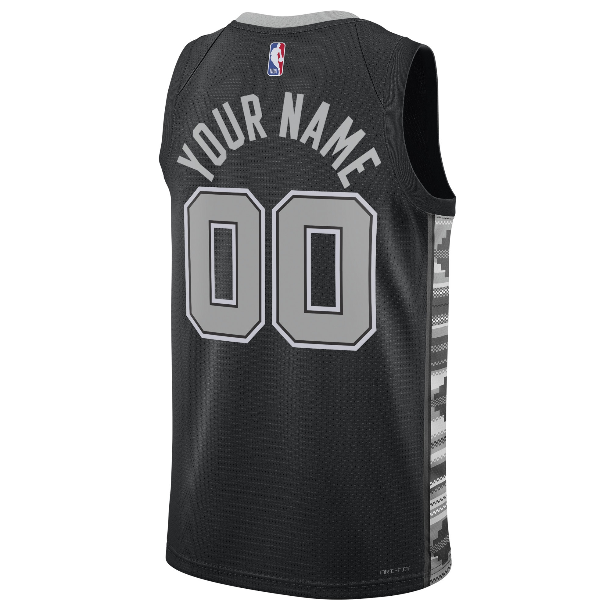 Gohipanda - San Antonio Spurs Jordan Brand Unisex 2022/23 Swingman Custom Jersey - Statement Edition - Black - Image 4