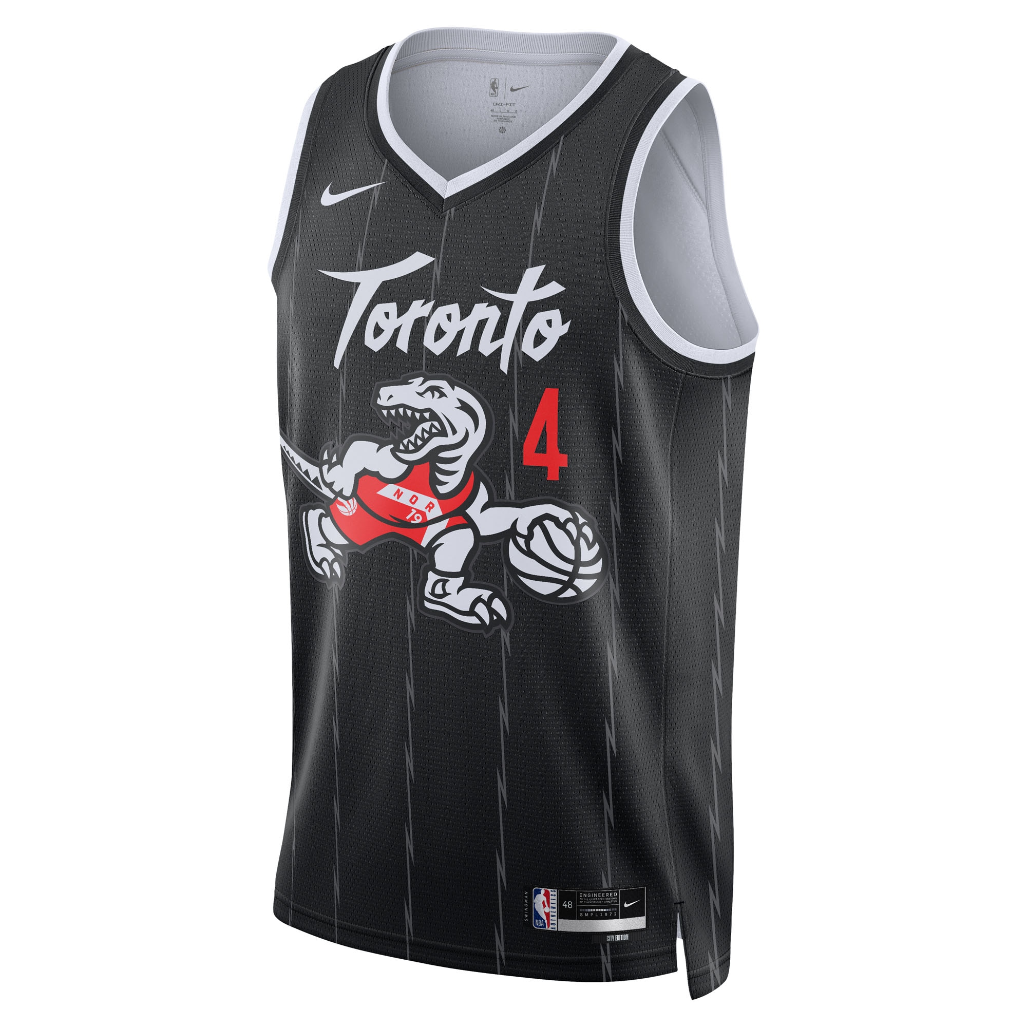 Gohipanda - Scottie Barnes Toronto Raptors Unisex 2025/26 Swingman Jersey - Black - City Edition - Image 3