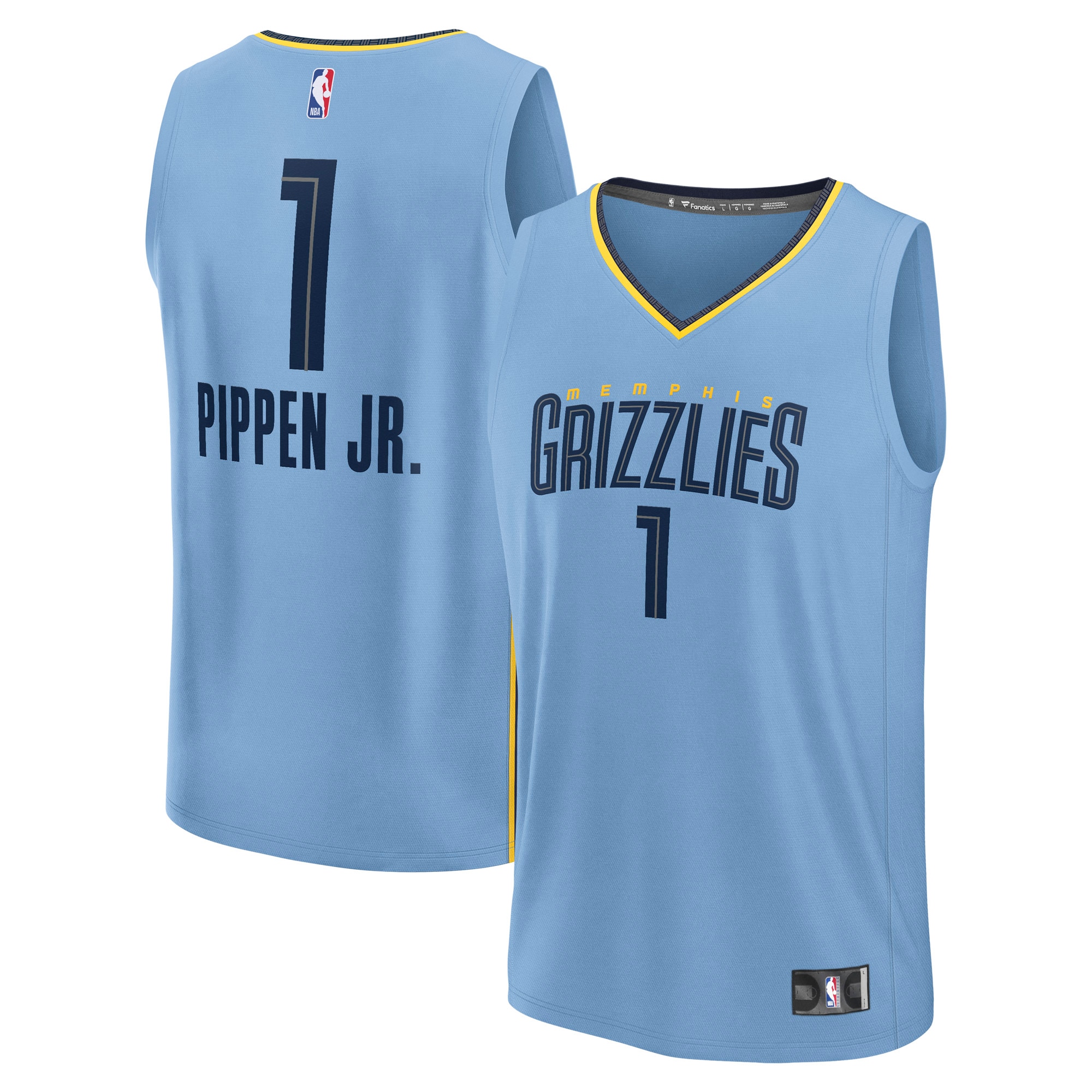 Gohipanda - Scotty Pippen Jr. Memphis Grizzlies Fanatics Fast Break Player Jersey - Statement Edition - Light Blue