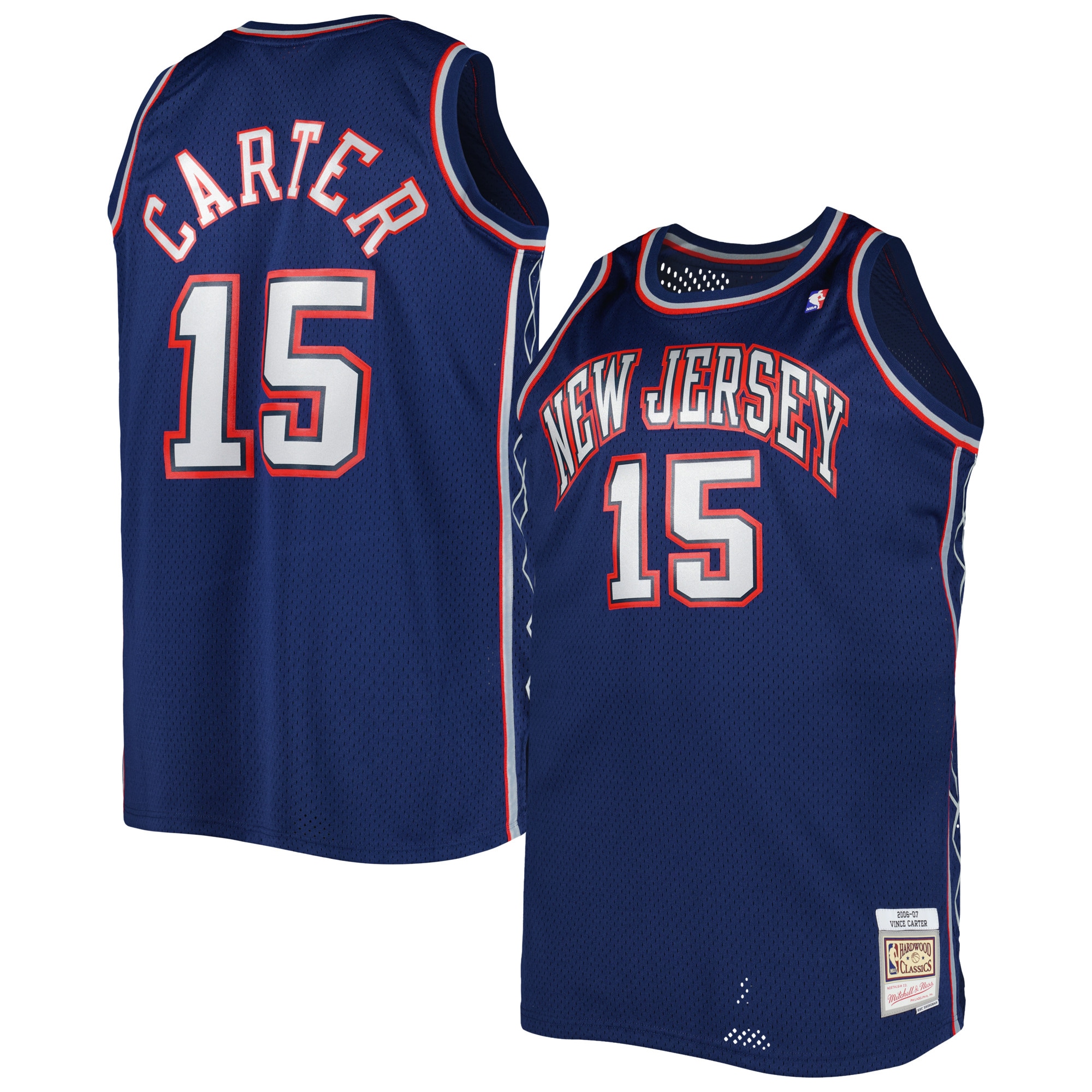 Gohipanda - Vince Carter New Jersey Nets Big & Tall Hardwood Classics 2006/07 Swingman Jersey - Navy