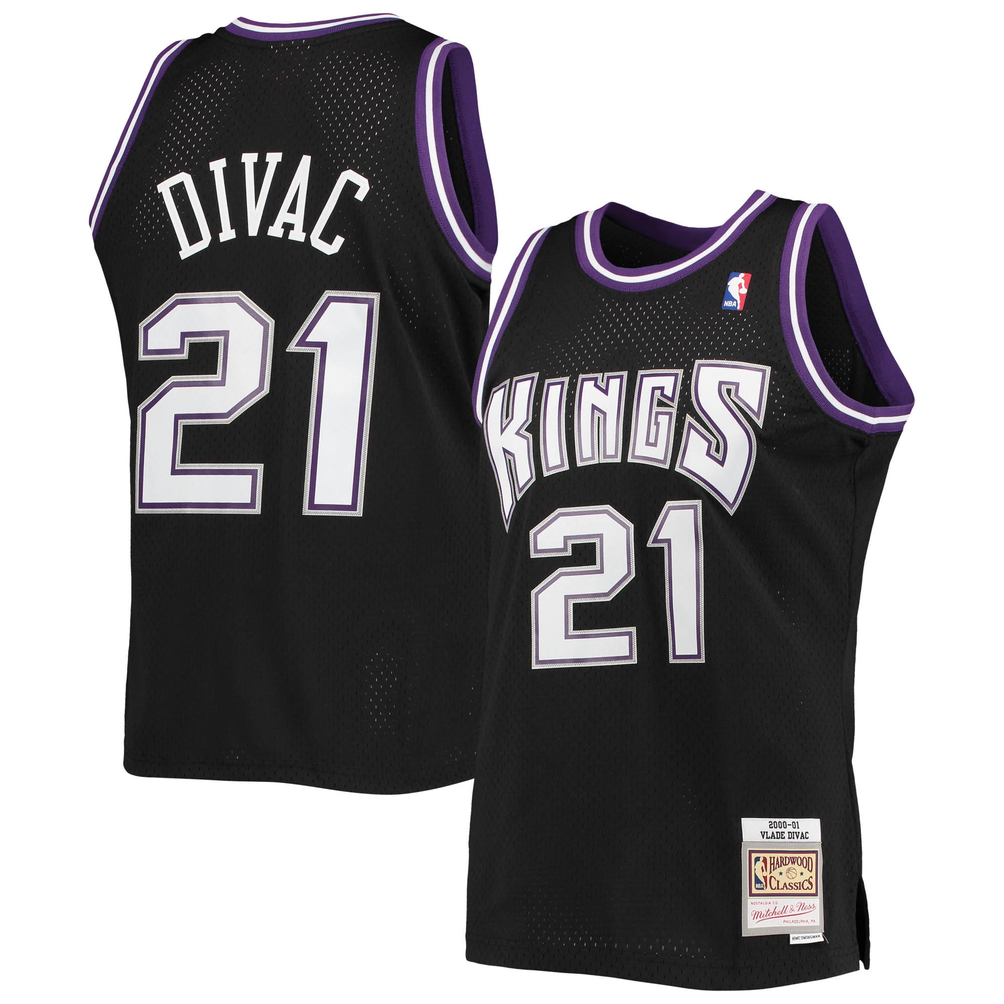 Gohipanda - Vlade Divac Sacramento Kings 2000/01 Hardwood Classics Swingman Jersey - Black