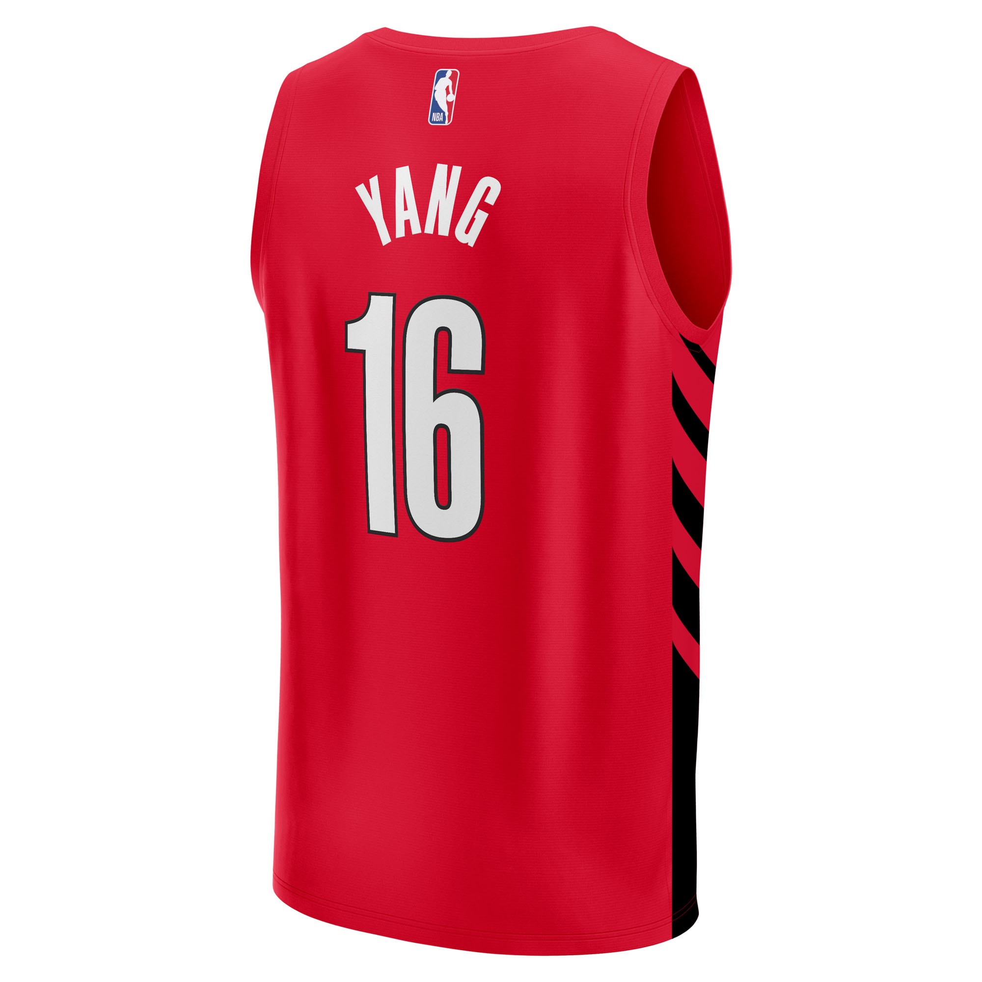 Gohipanda - Yang Hansen Portland Trail Blazers Fanatics Fast Break Jersey - Red - Statement Edition - Image 4